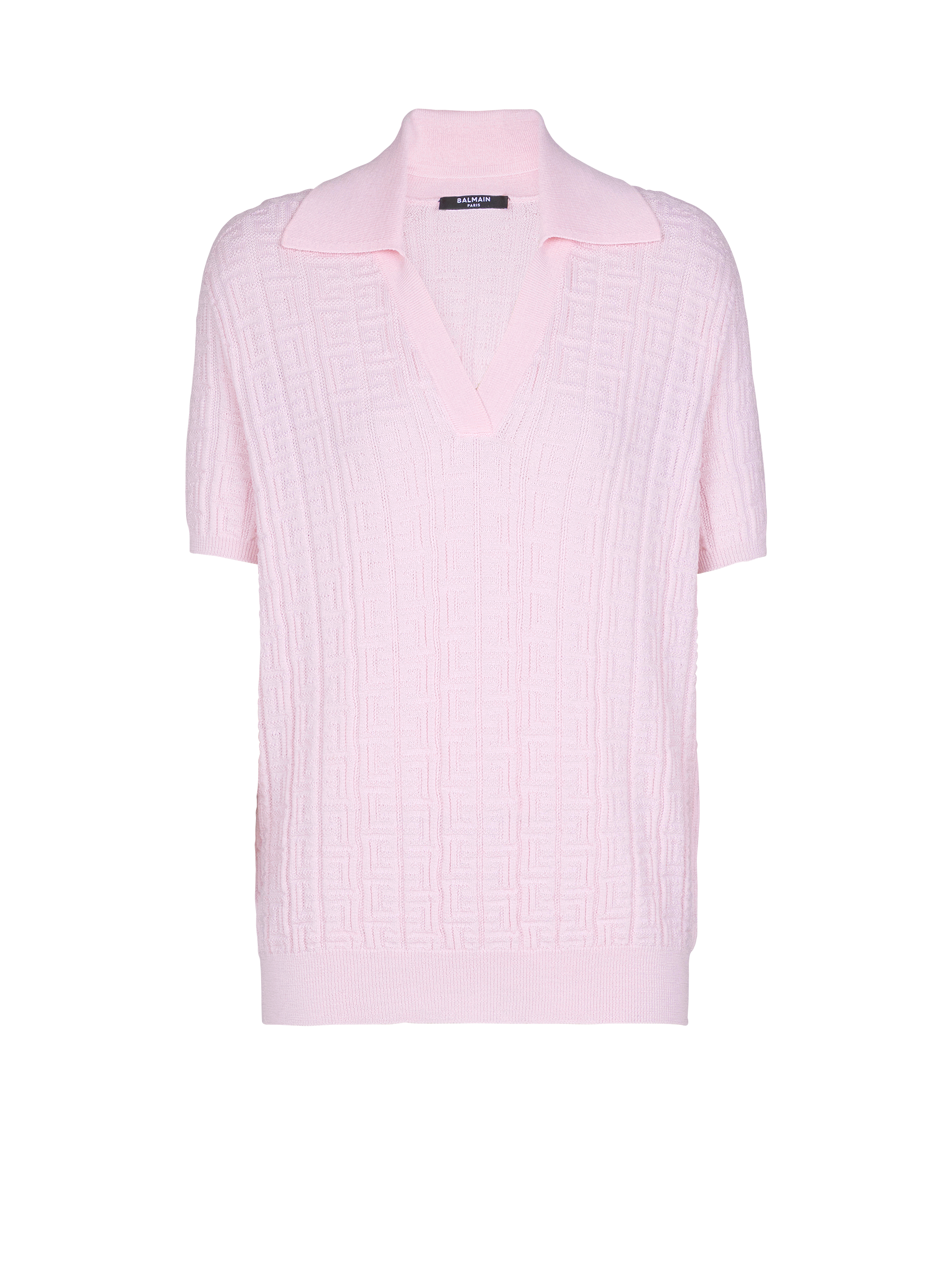 Monogram knit polo