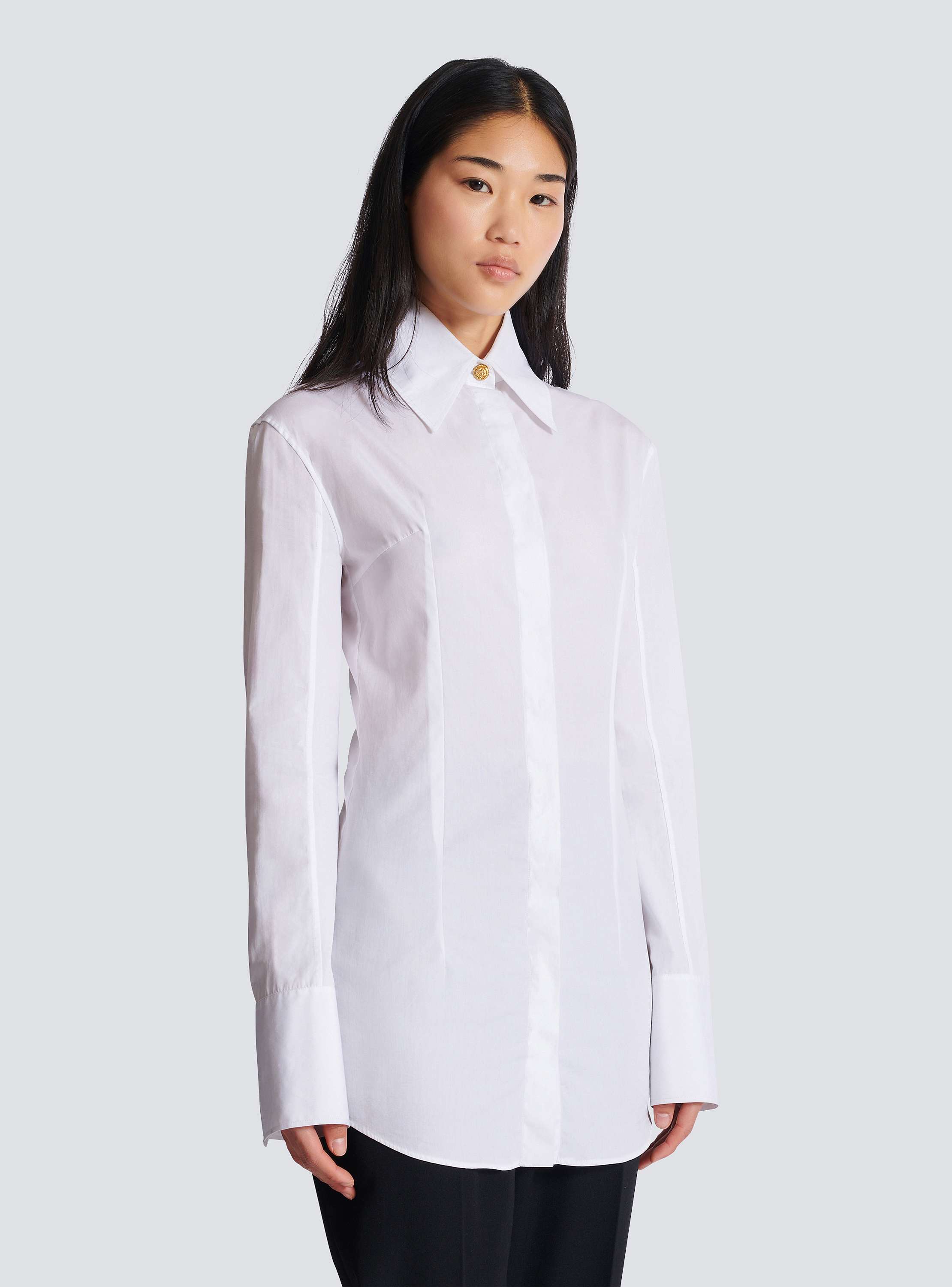 コットンポプリン シャツ