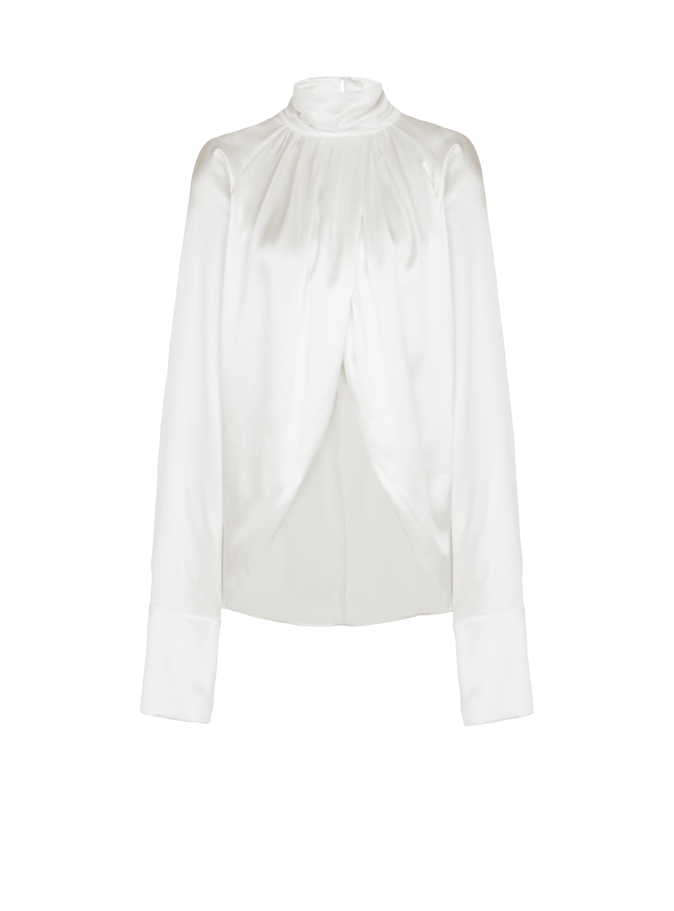 Draped silk blouse