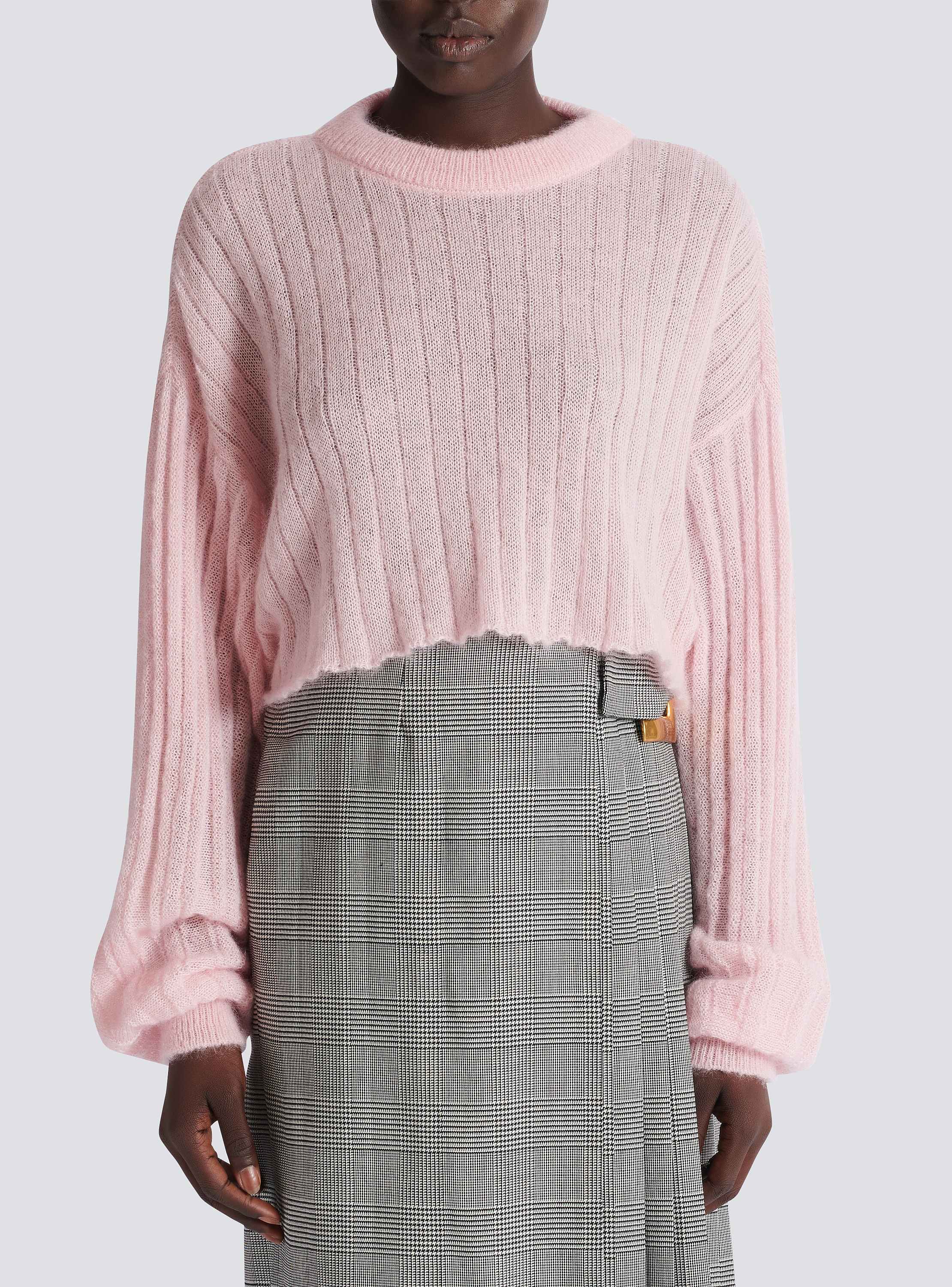 Cropped mohair jumper