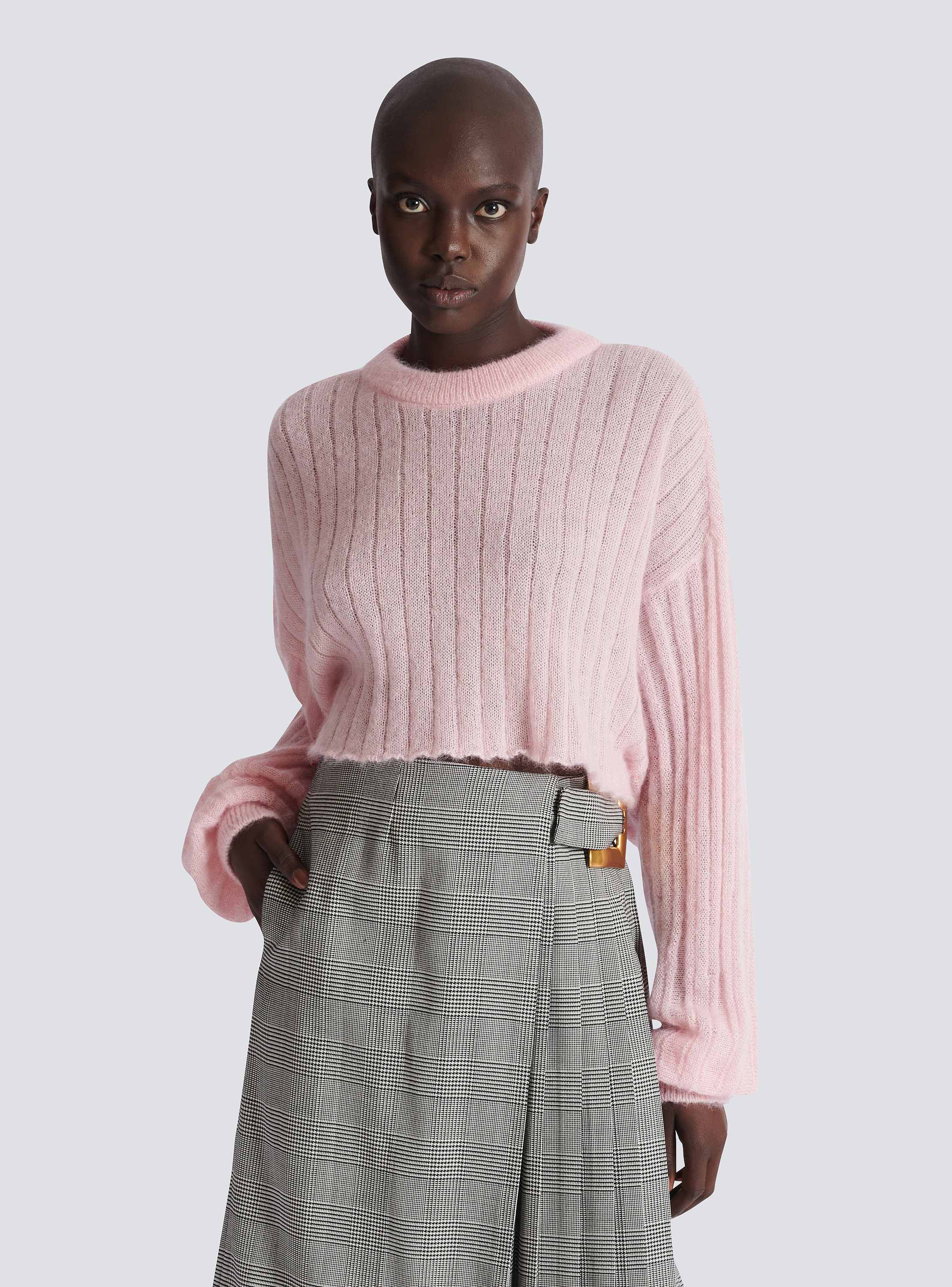 Cropped mohair jumper