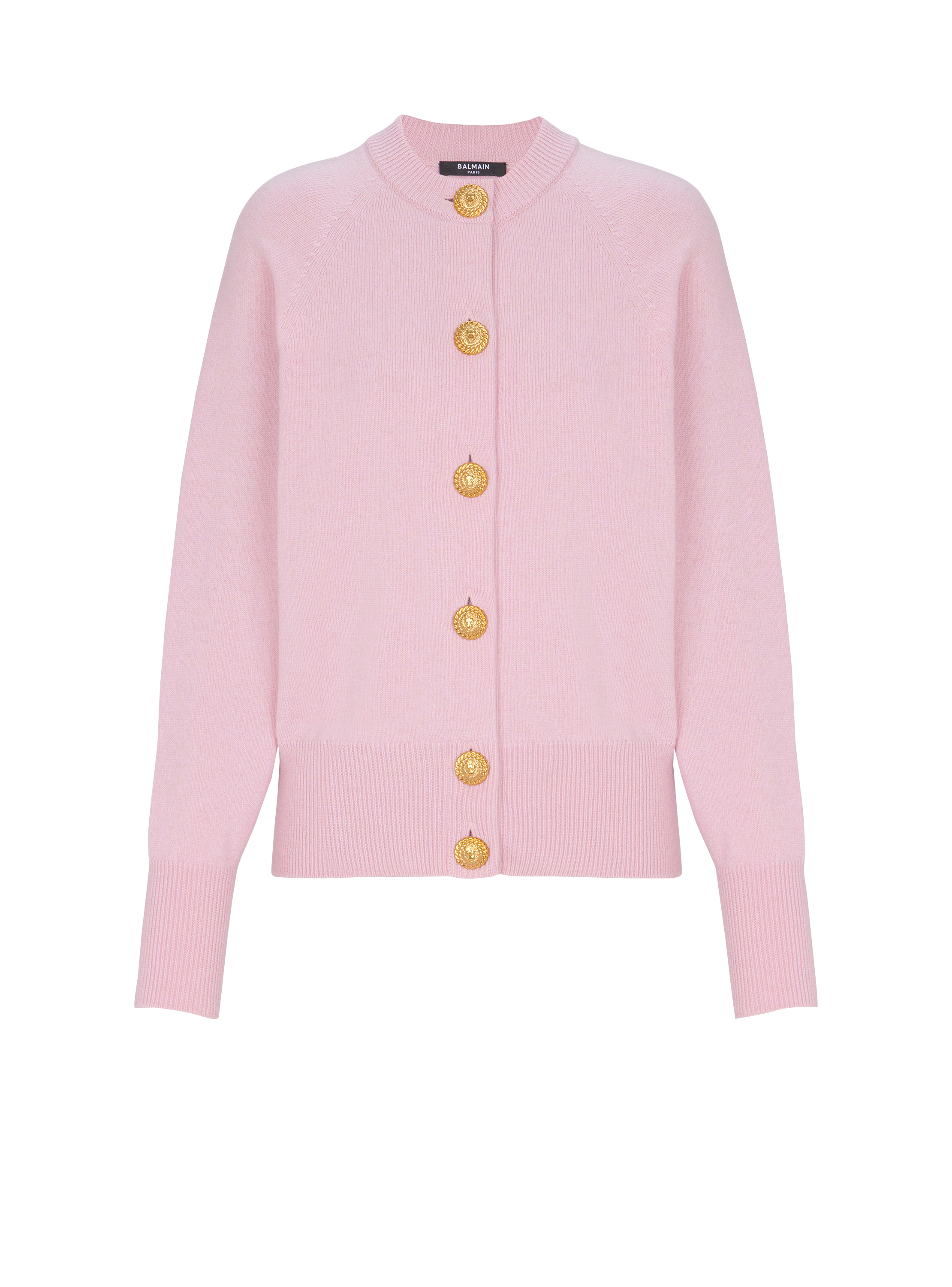 Buttoned eco-cashmere cardigan