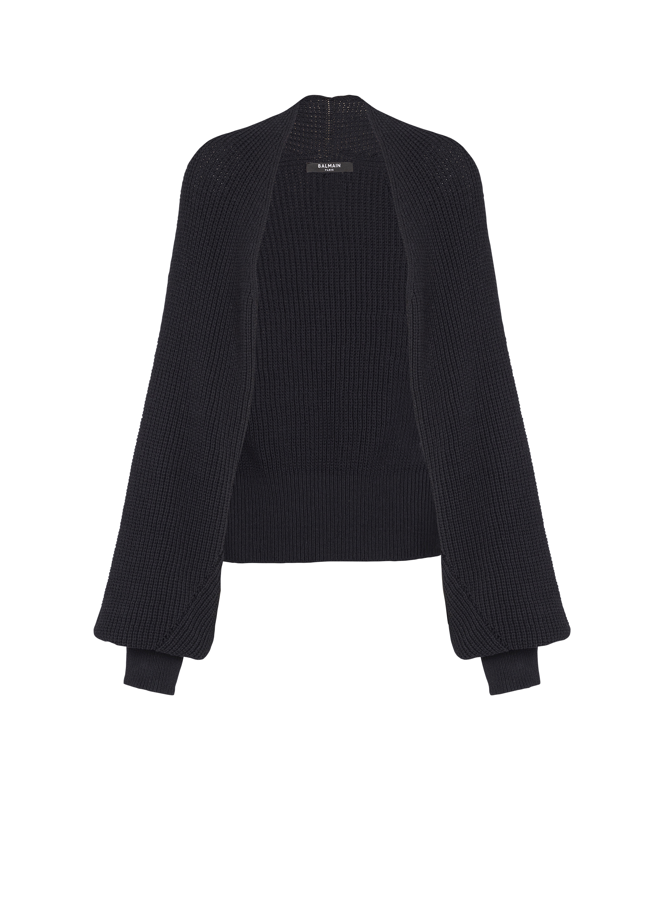 Ribbed knit bolero cardigan