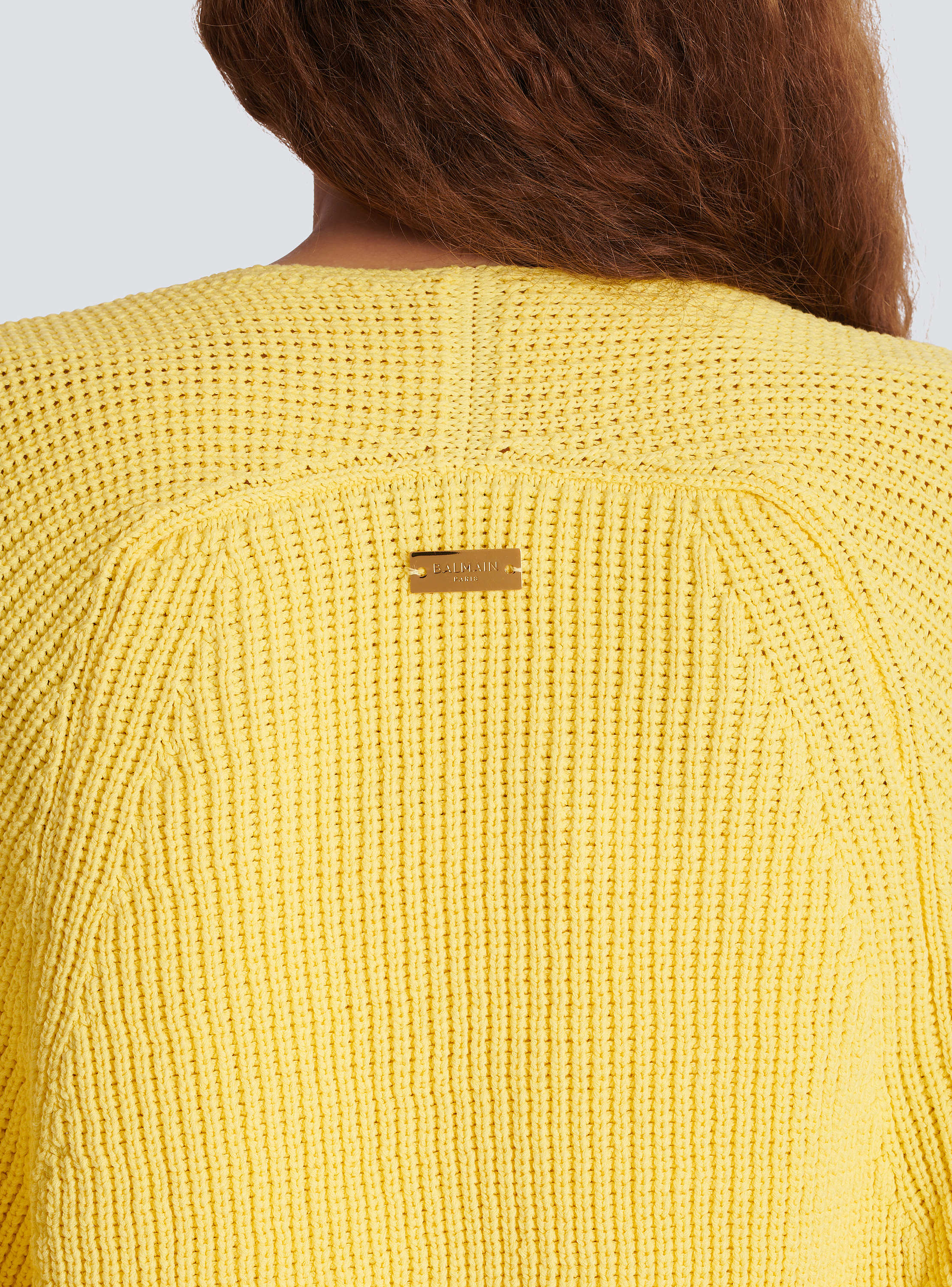 Ribbed knit bolero cardigan