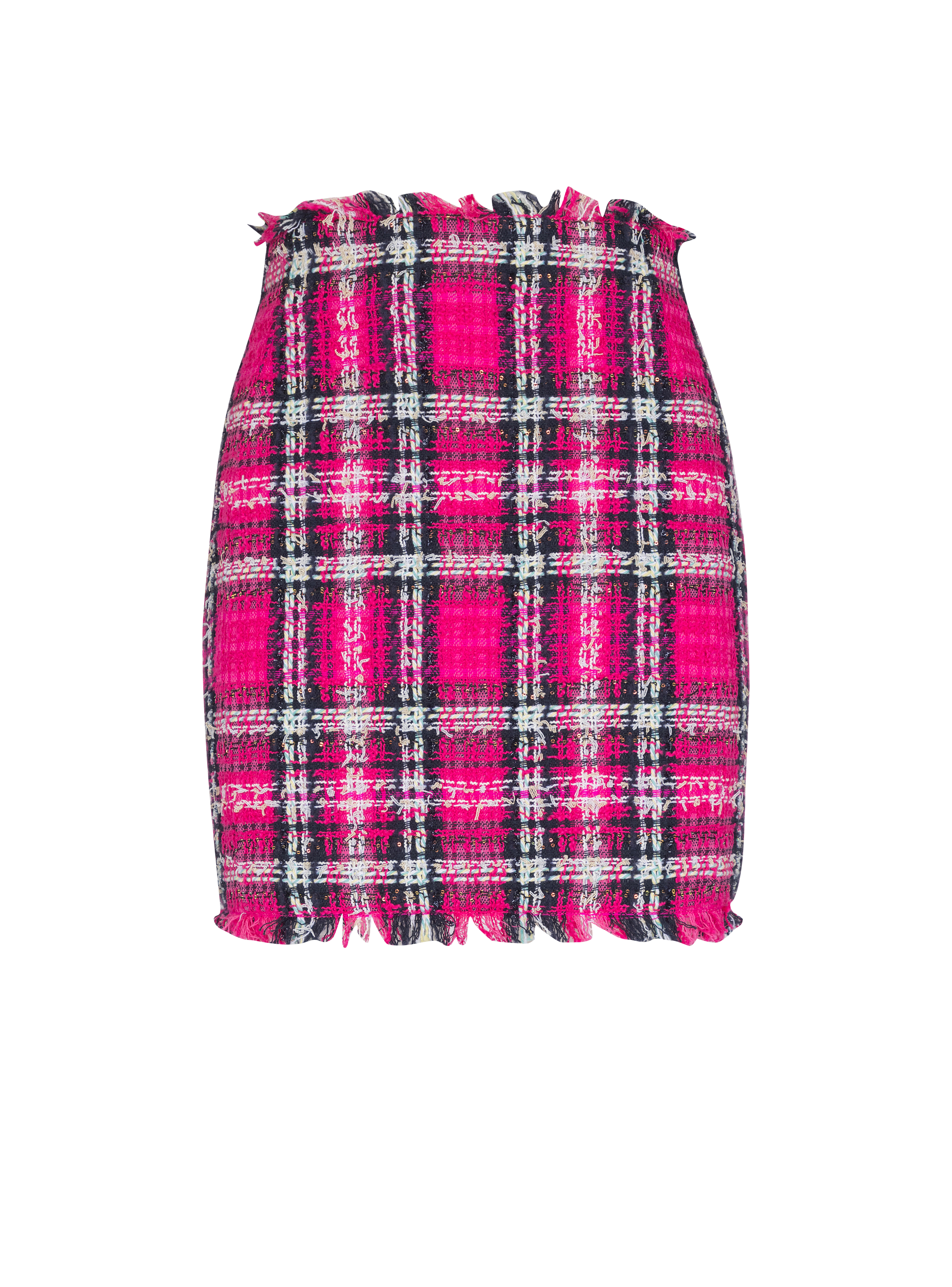 Short glitter tweed skirt