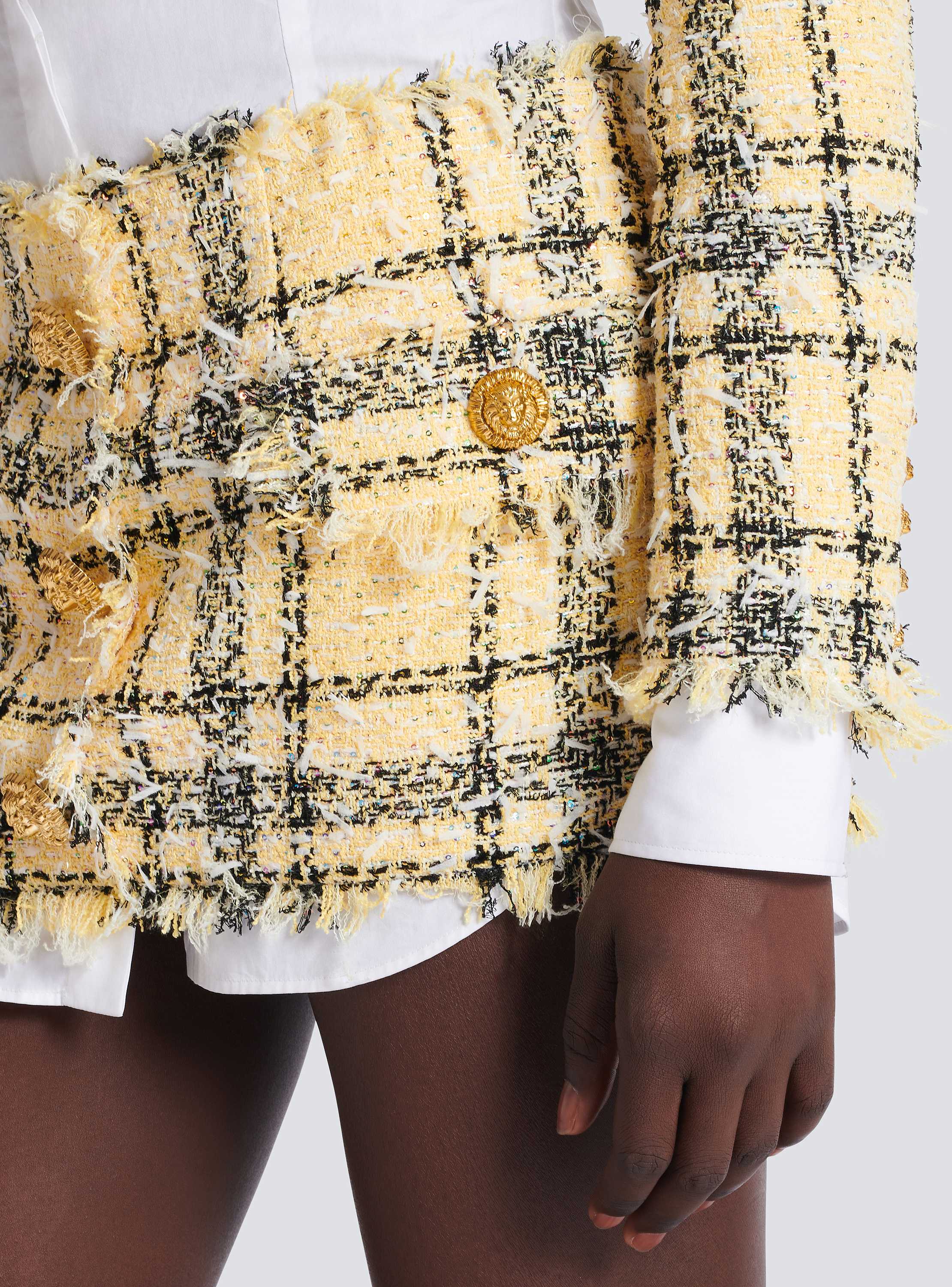 Glitter tweed mini skirt