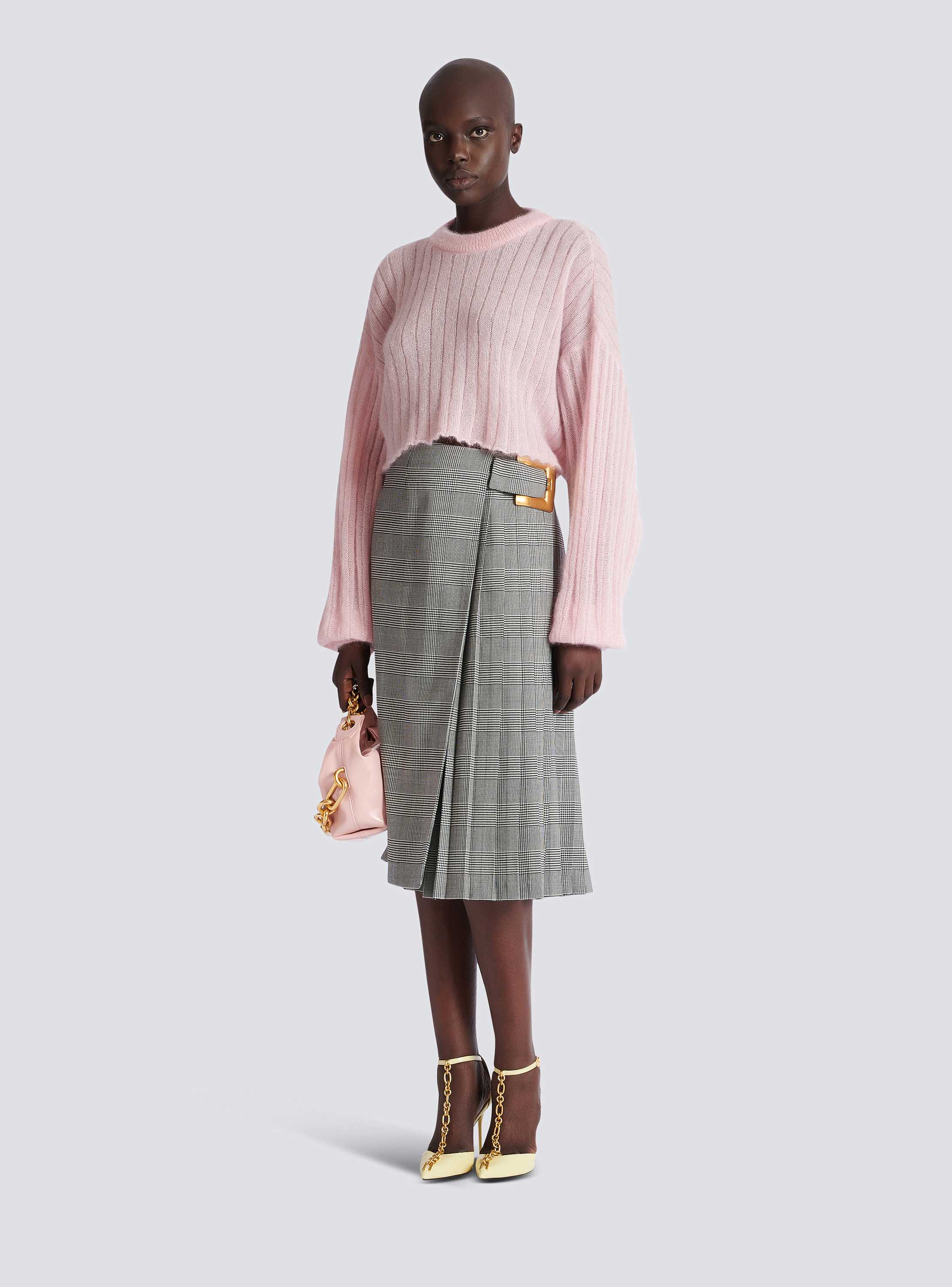 Midi skirt with Prince of Wales check