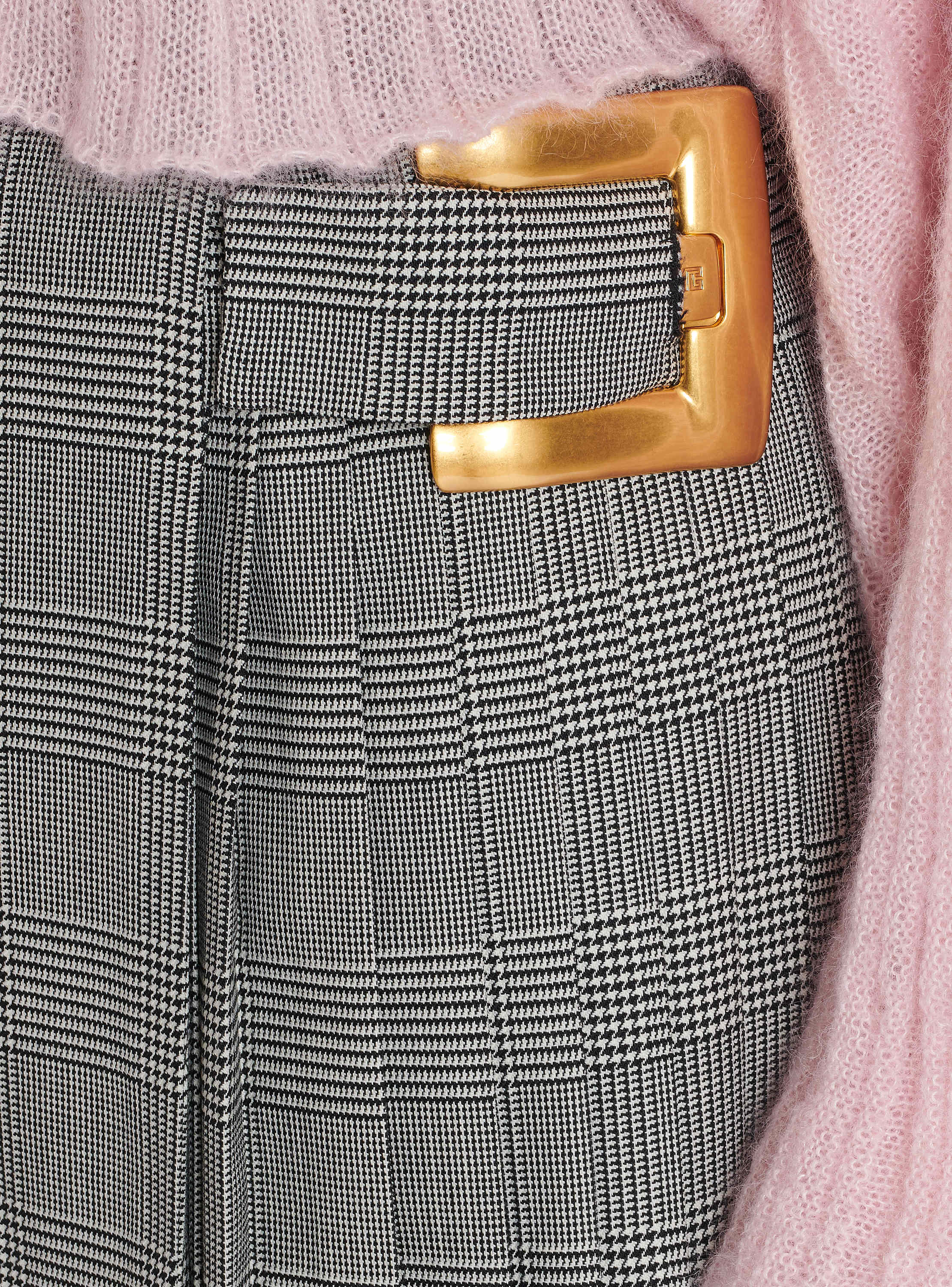 Midi skirt with Prince of Wales check