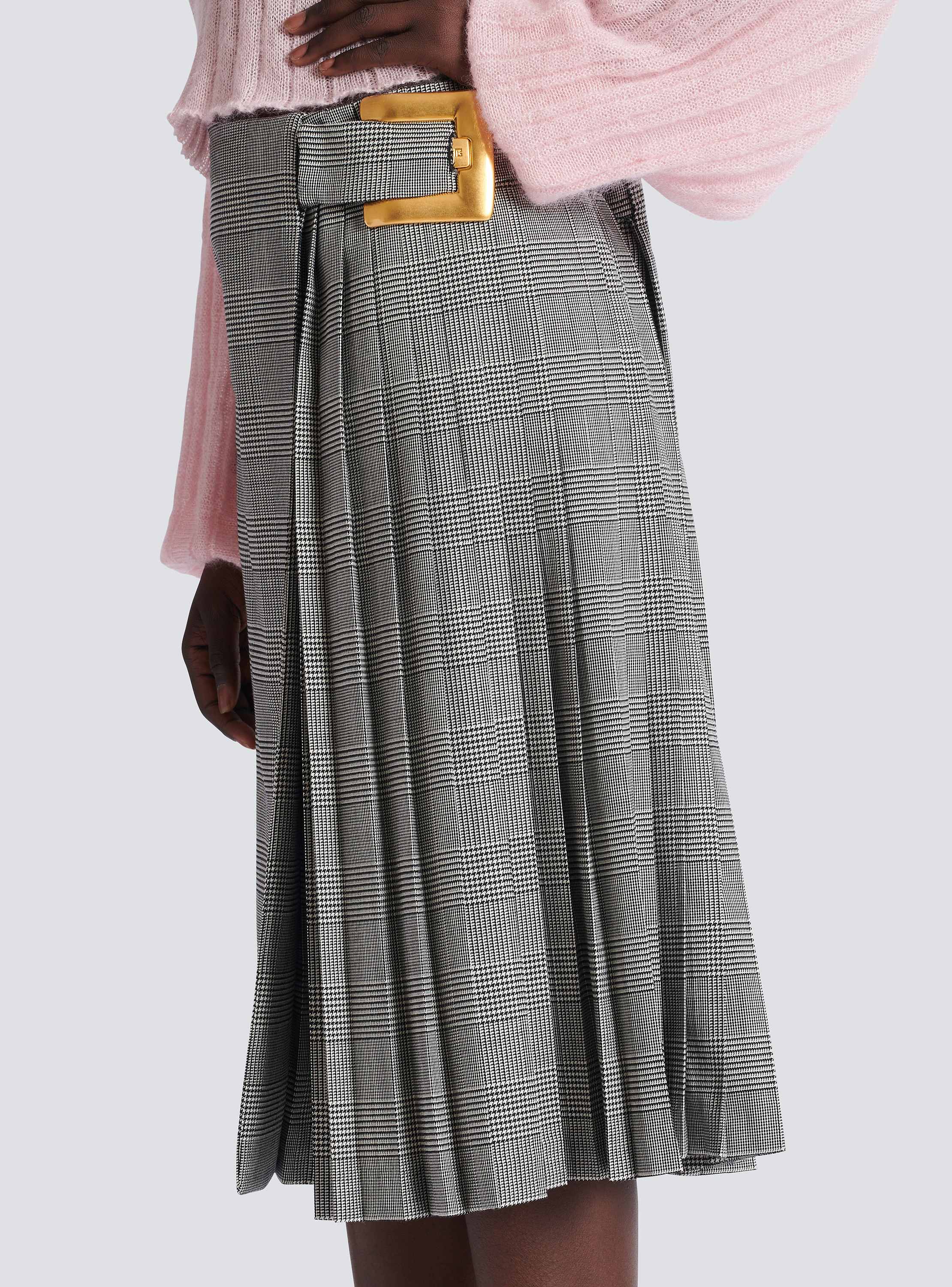Midi skirt with Prince of Wales check