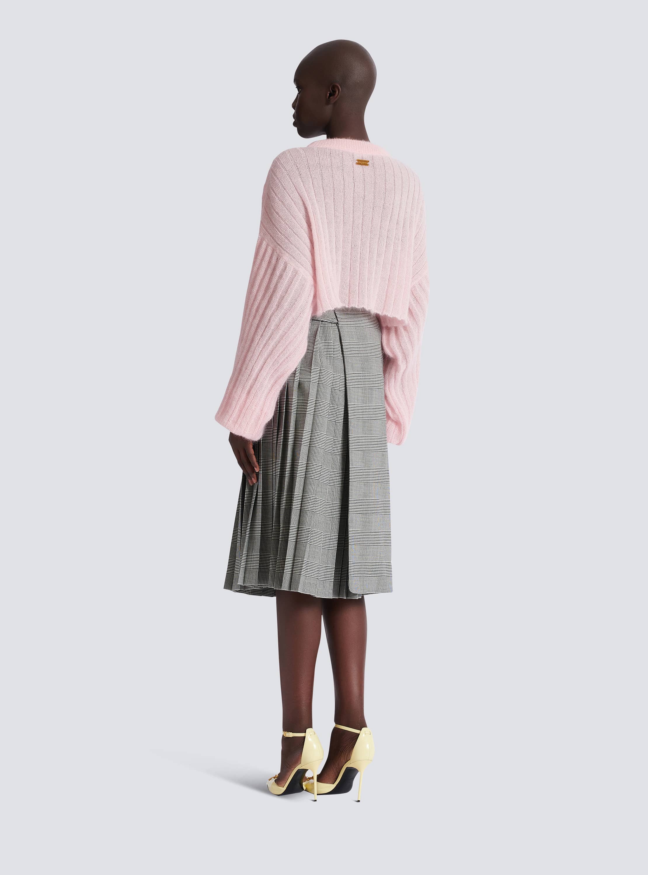 Midi skirt with Prince of Wales check