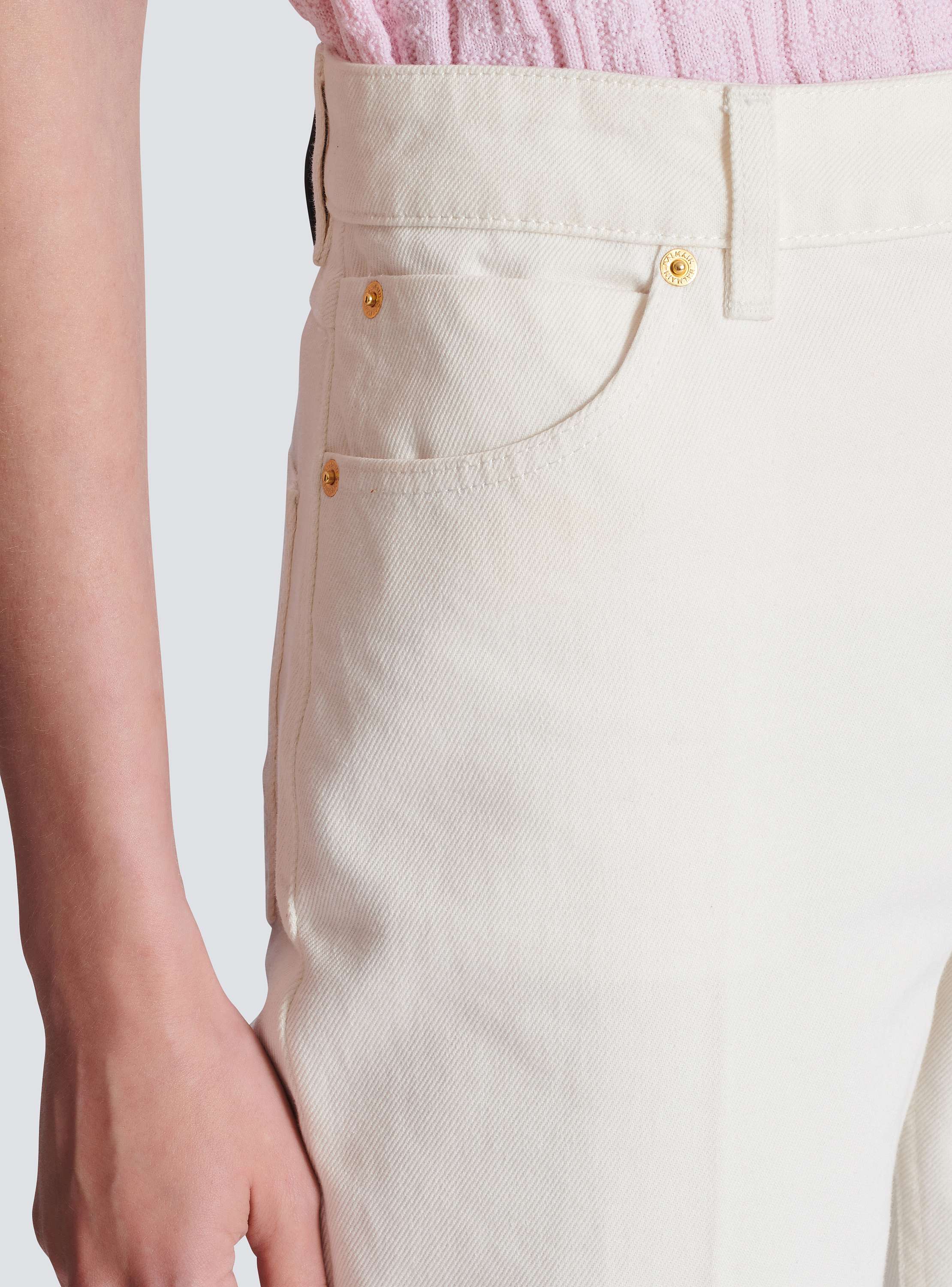 Straight-leg denim jeans