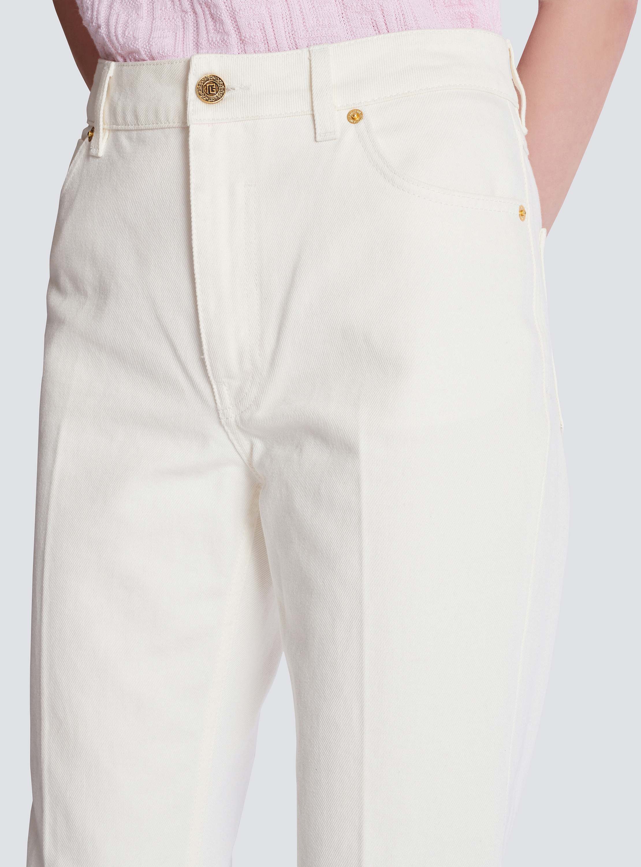 Straight-leg denim jeans