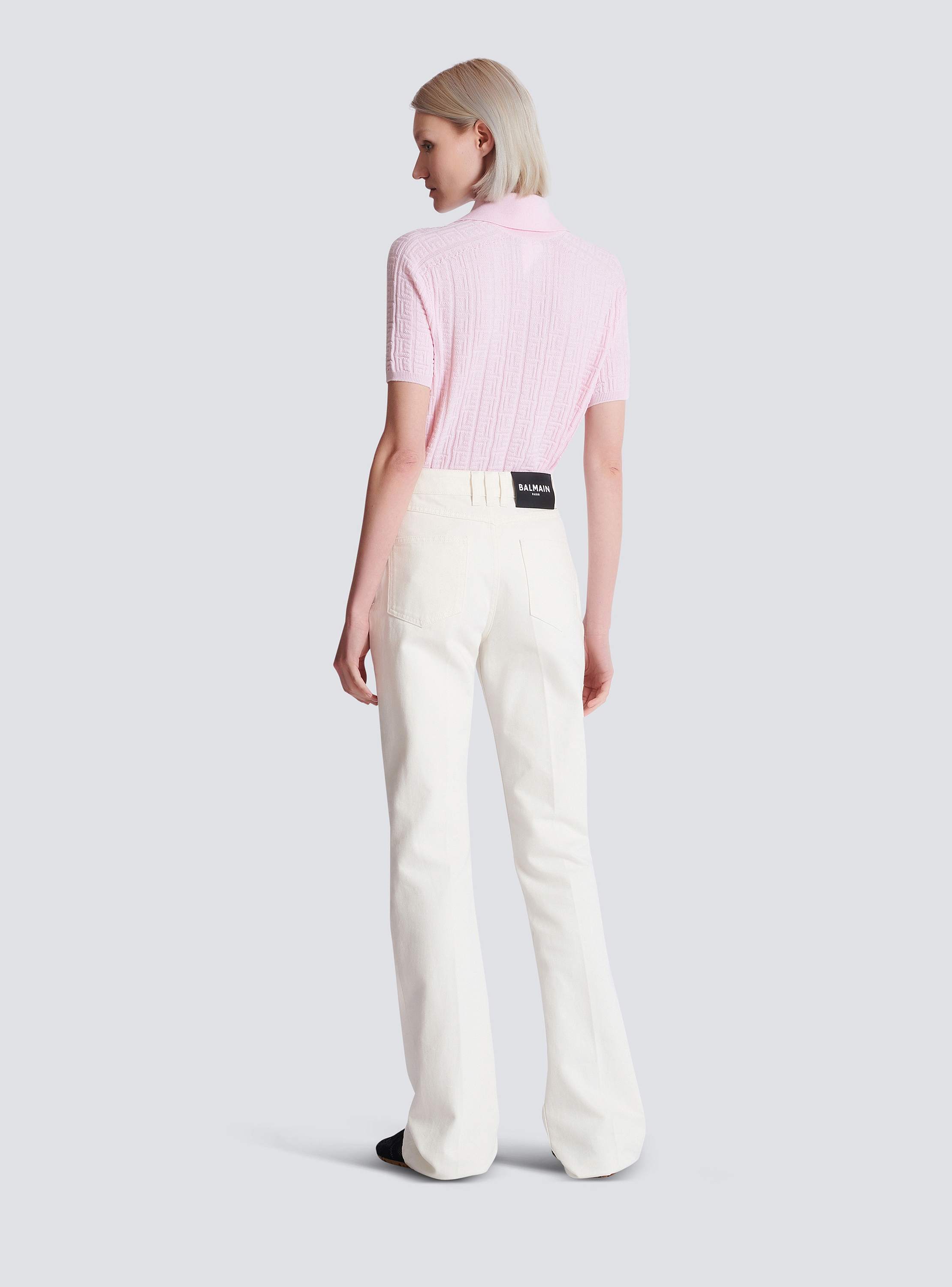 Straight-leg denim jeans