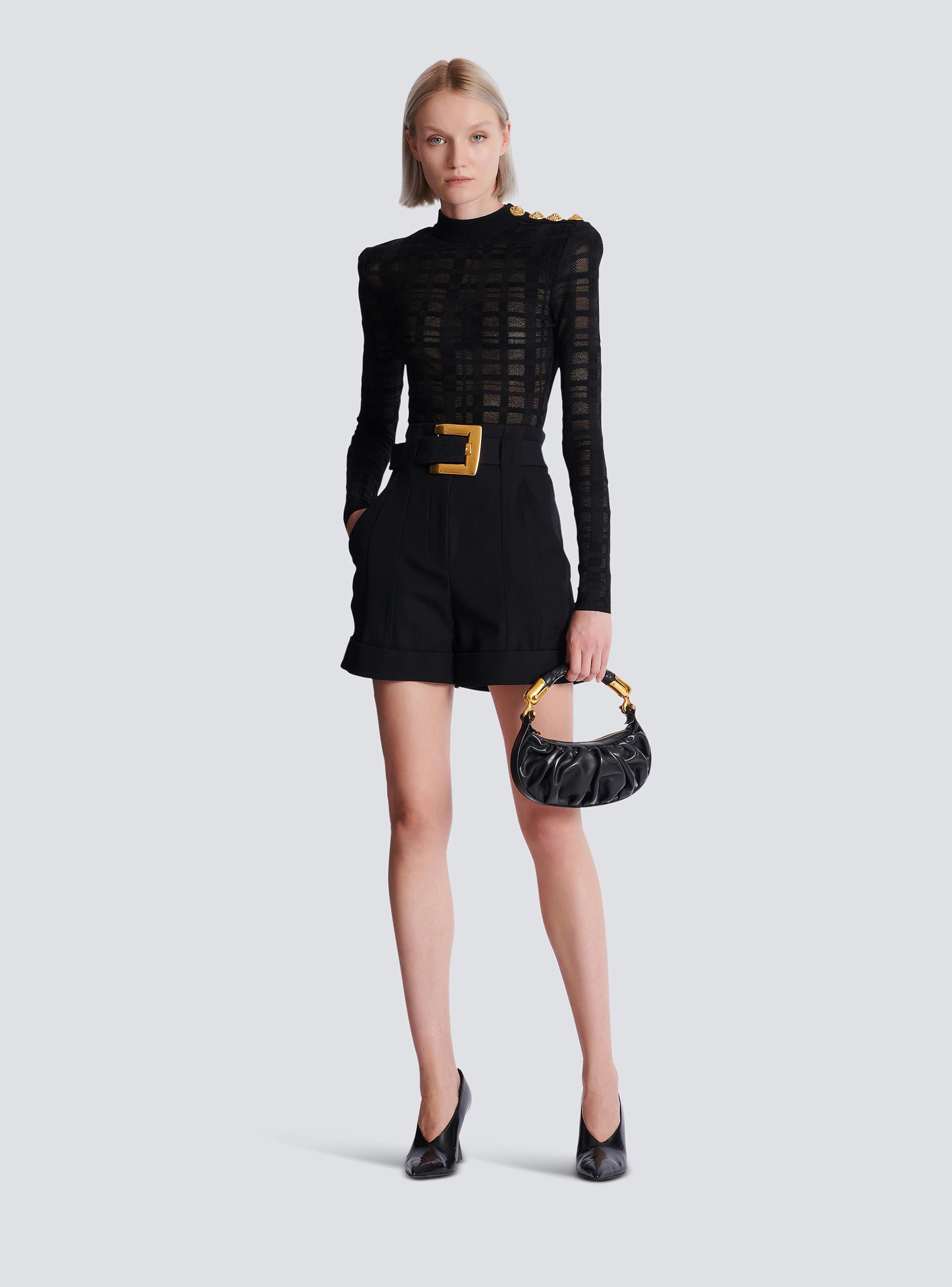 Grain de poudre shorts with belt