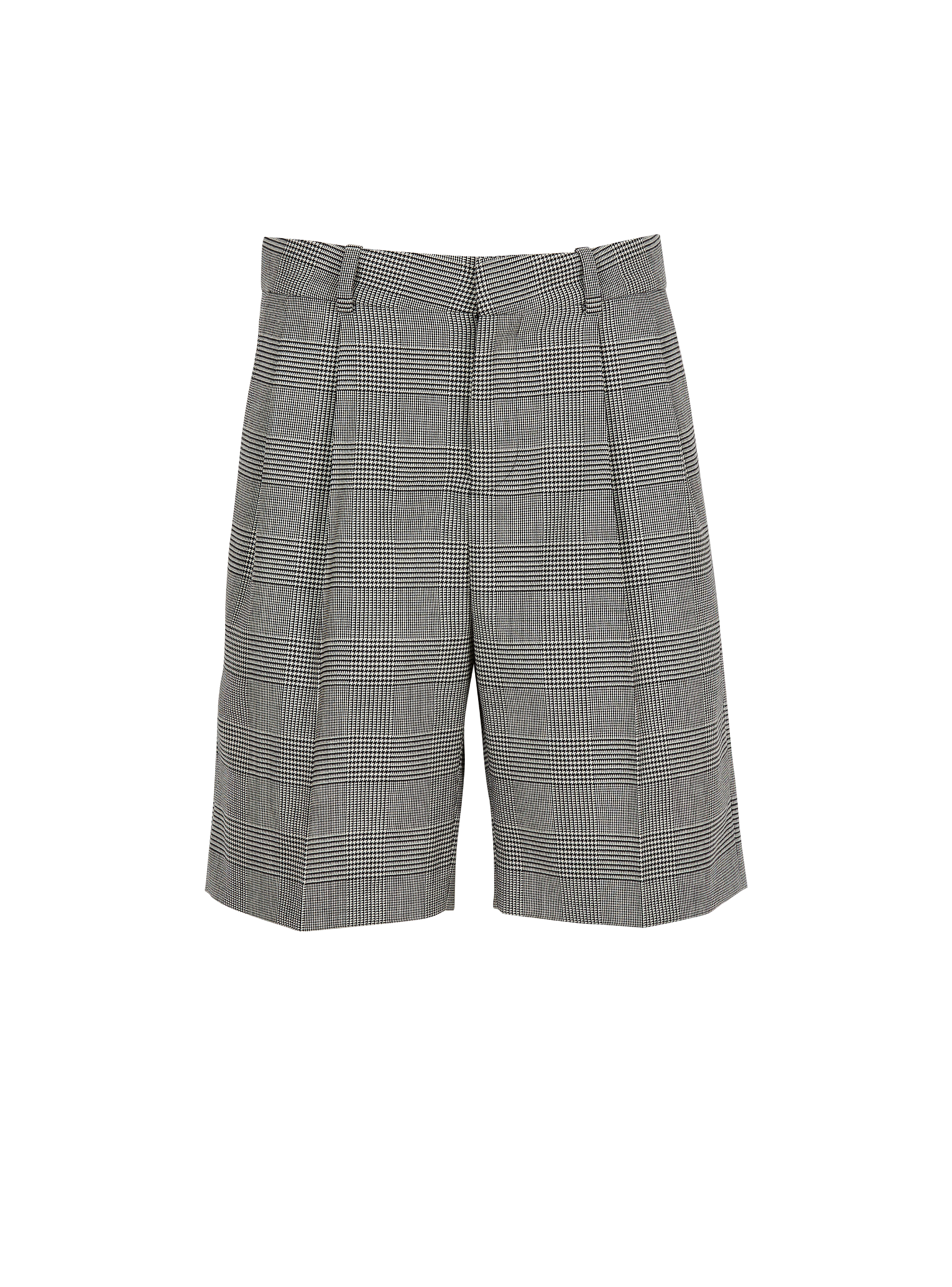 Darted shorts with Prince of Wales check