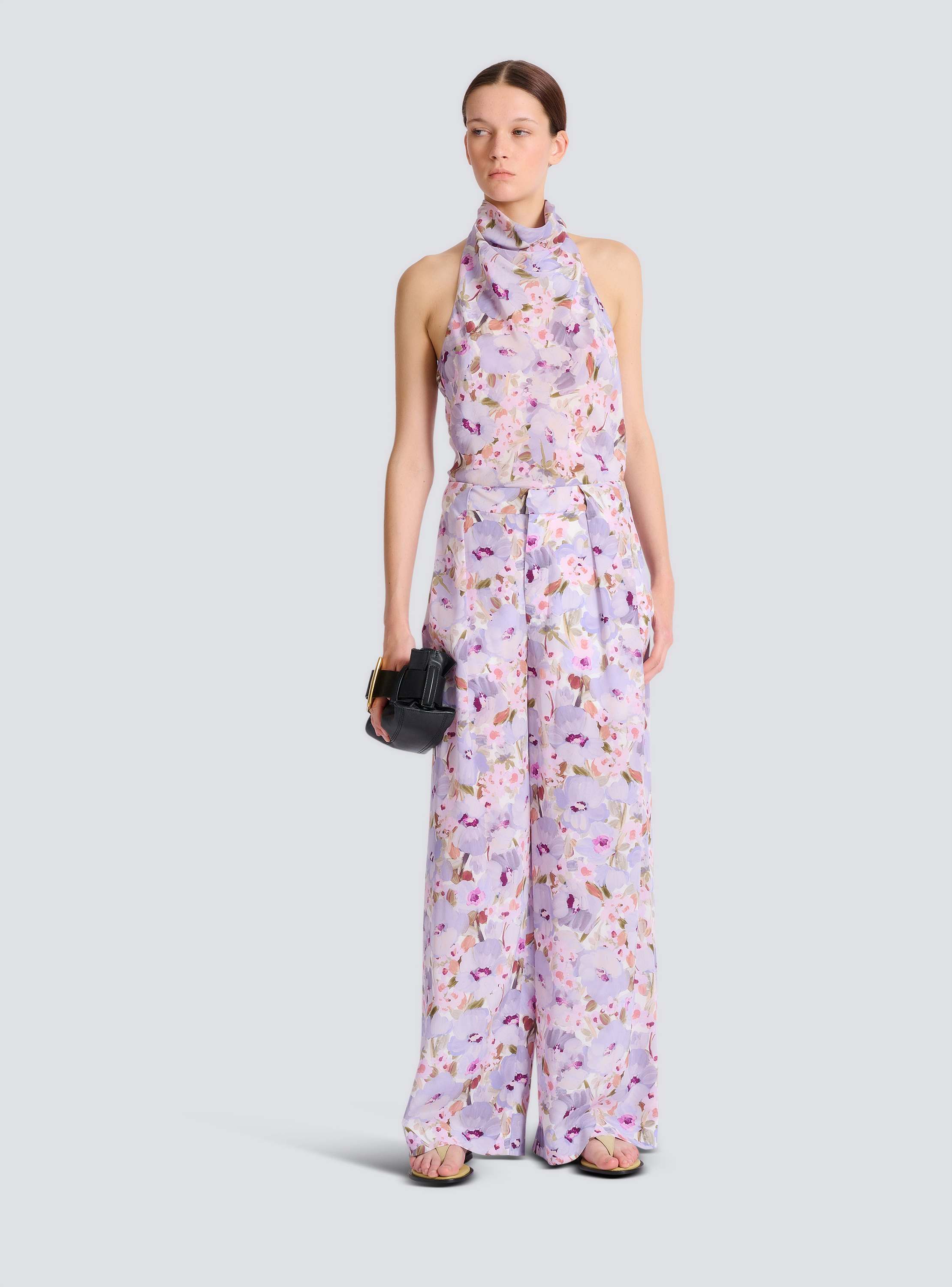 Printed Poppy Flower trousers