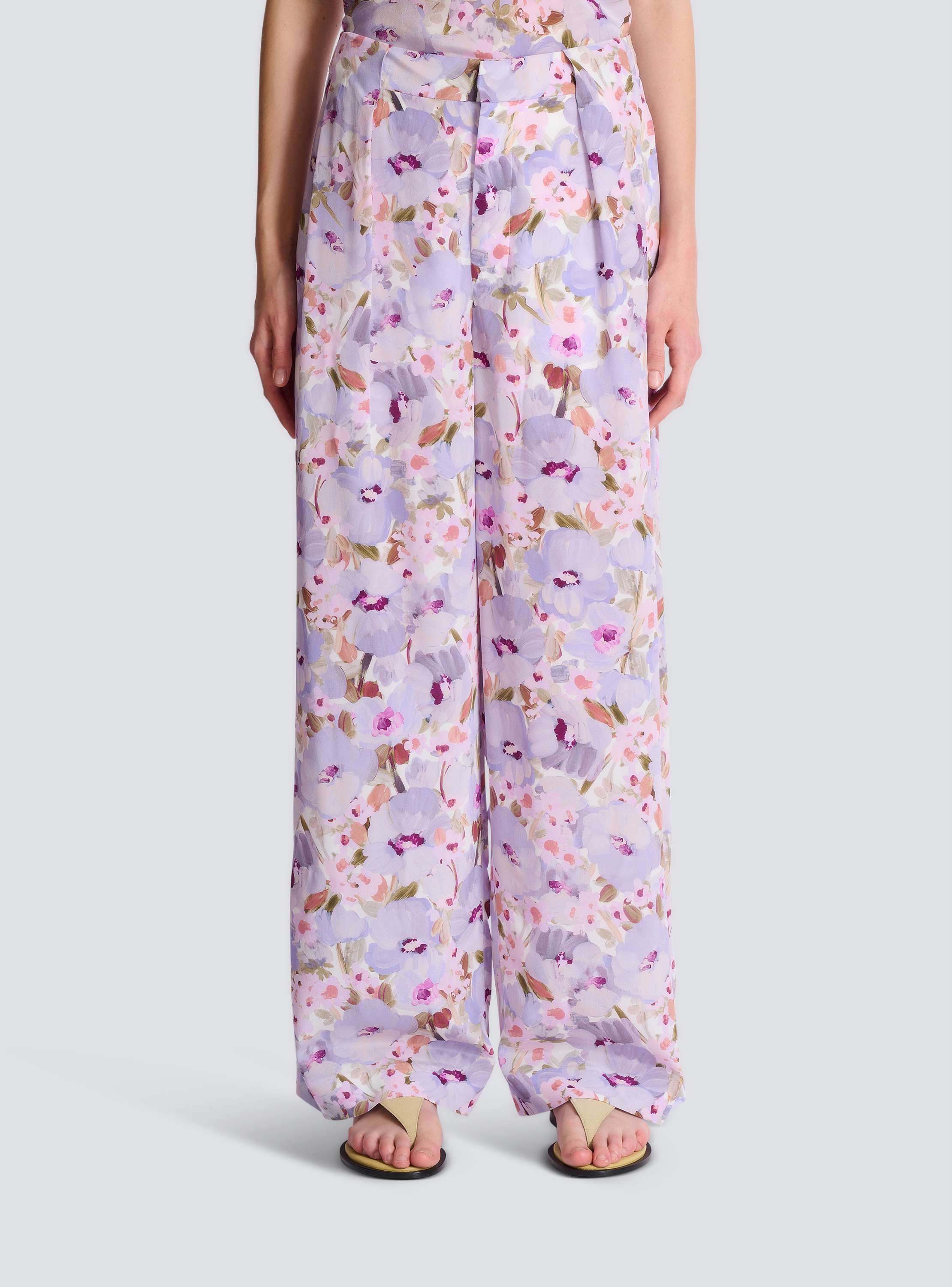 Printed Poppy Flower trousers