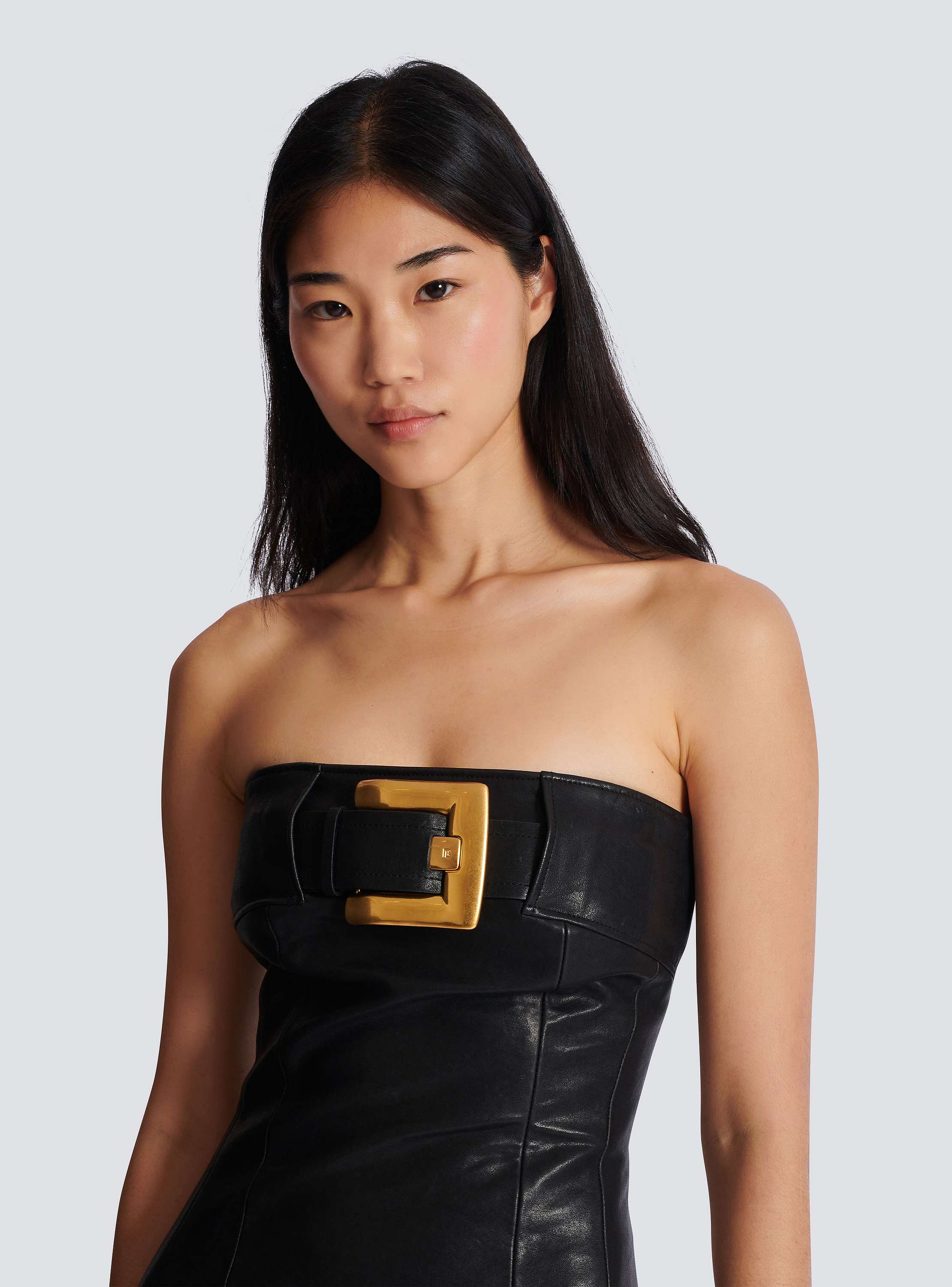 Bustier dress with belt detail