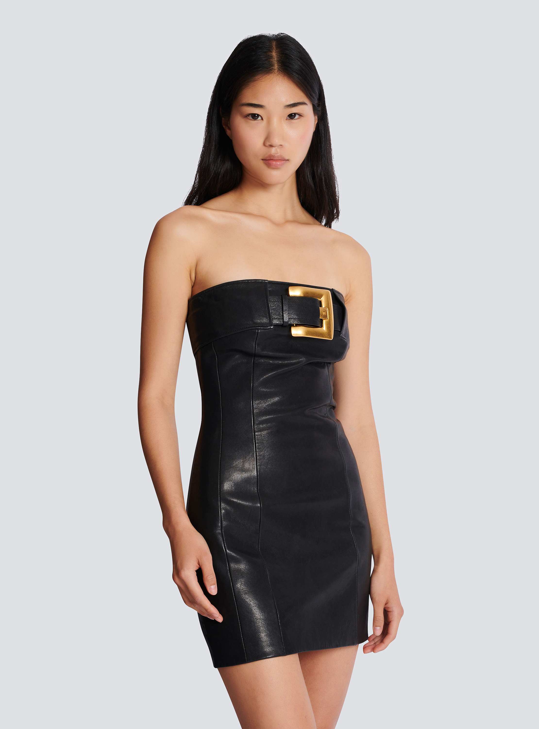 Bustier dress with belt detail