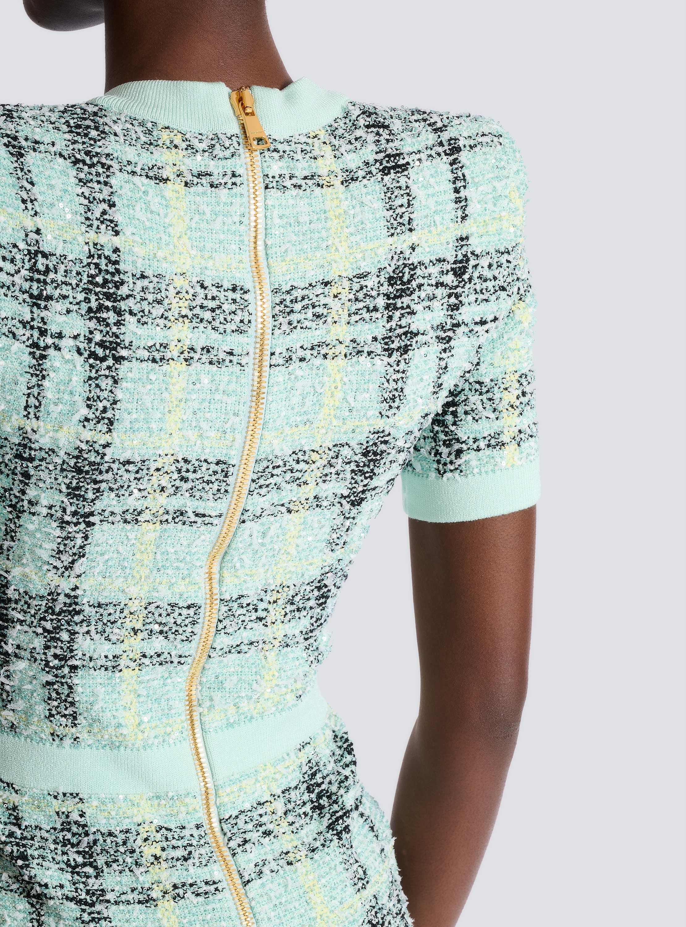 Short glitter tweed dress