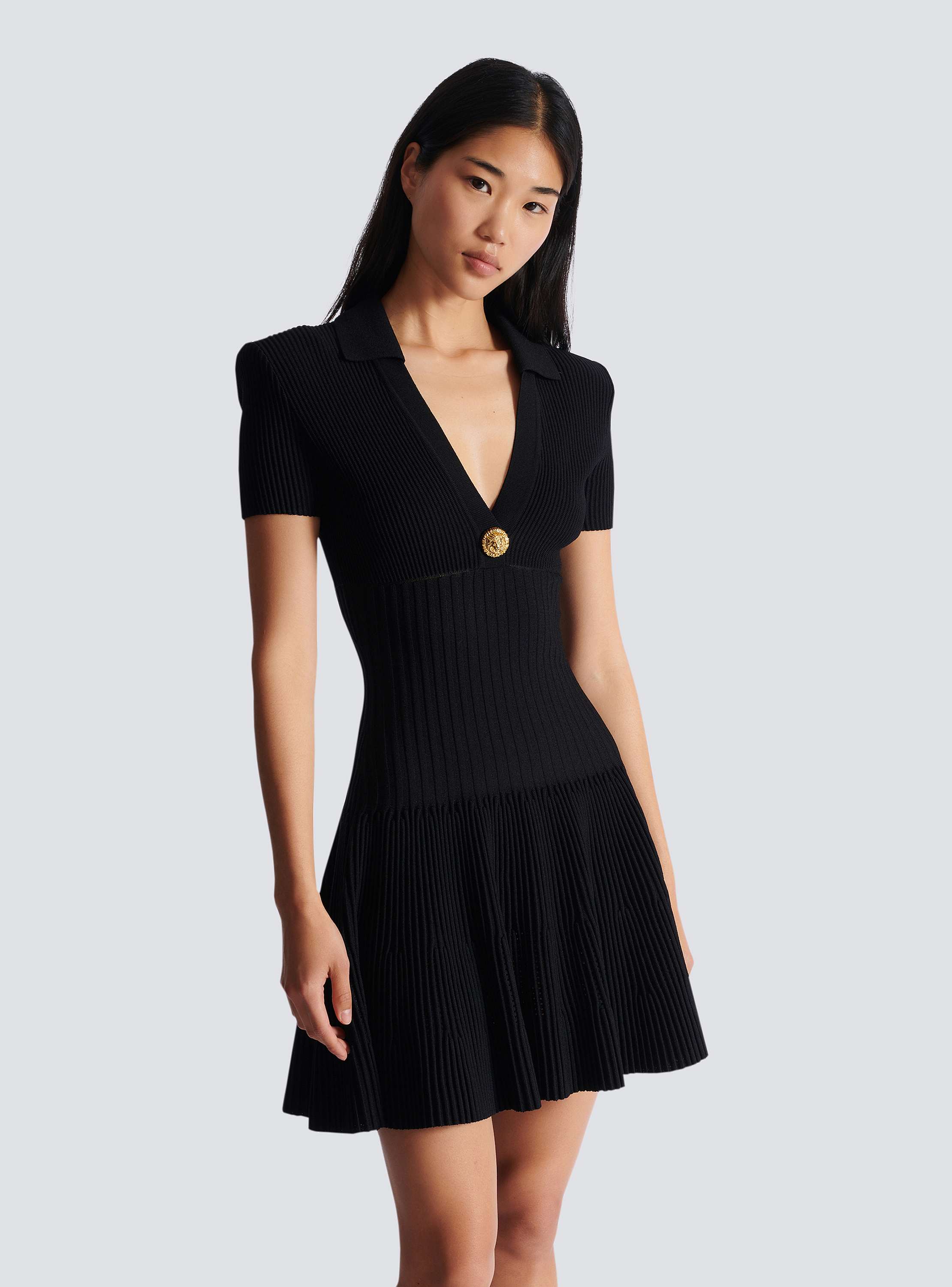Short flared knit dress