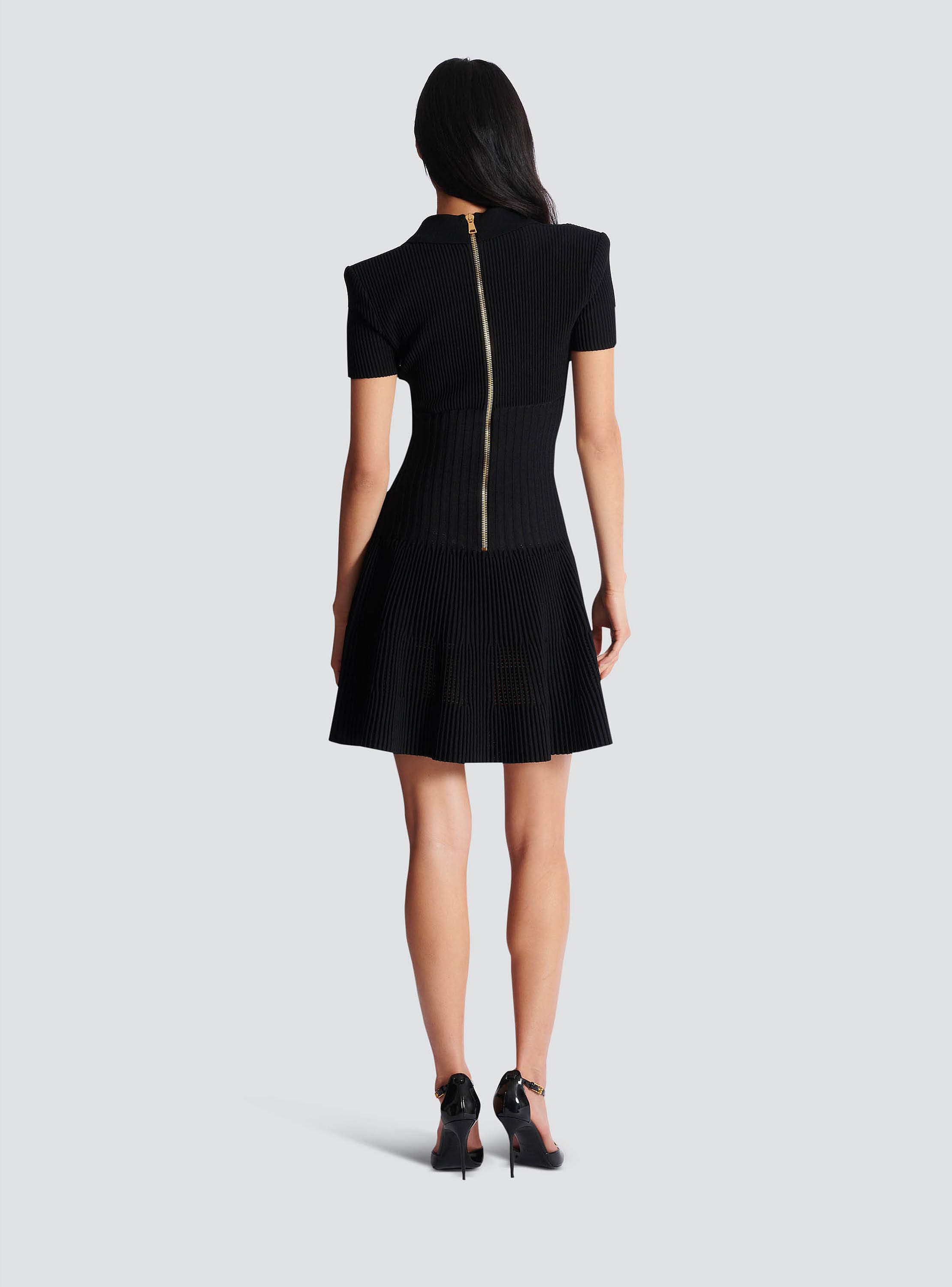 Short flared knit dress