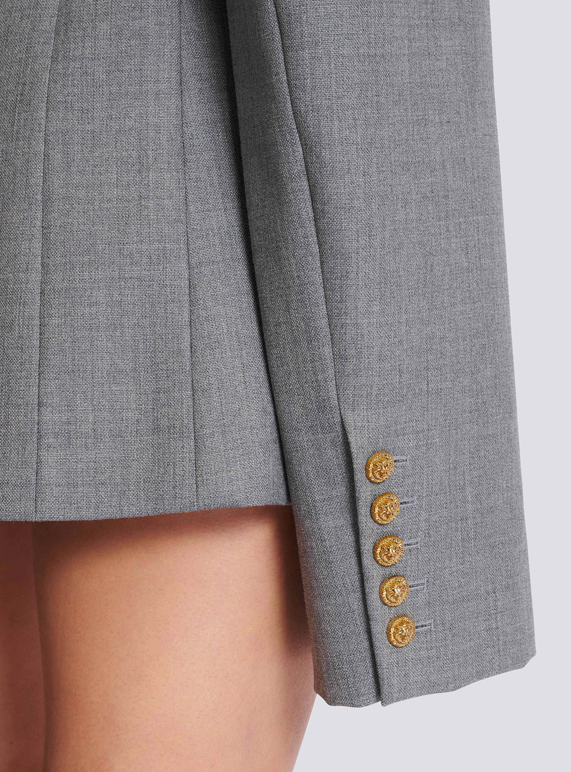 Short jacket dress in draped wool