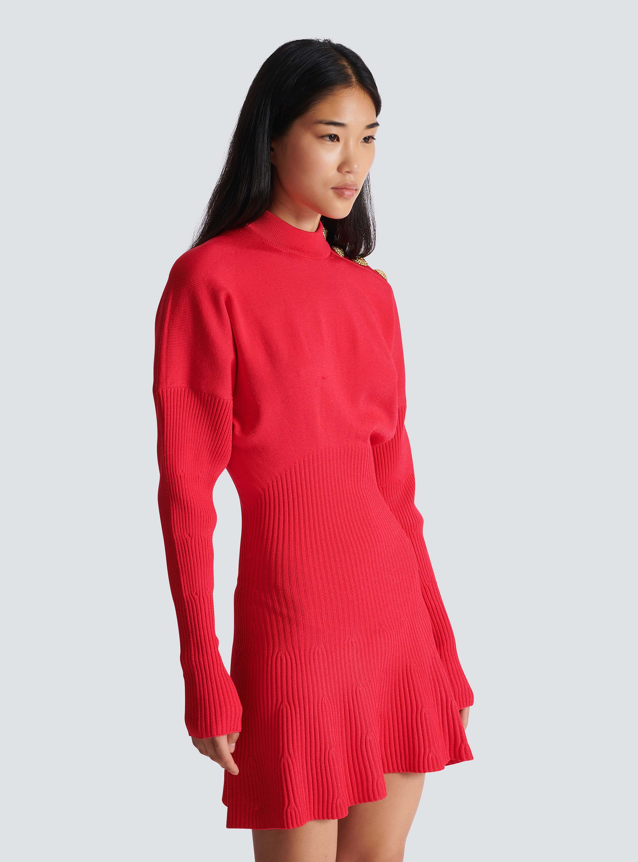 Short flared knit dress