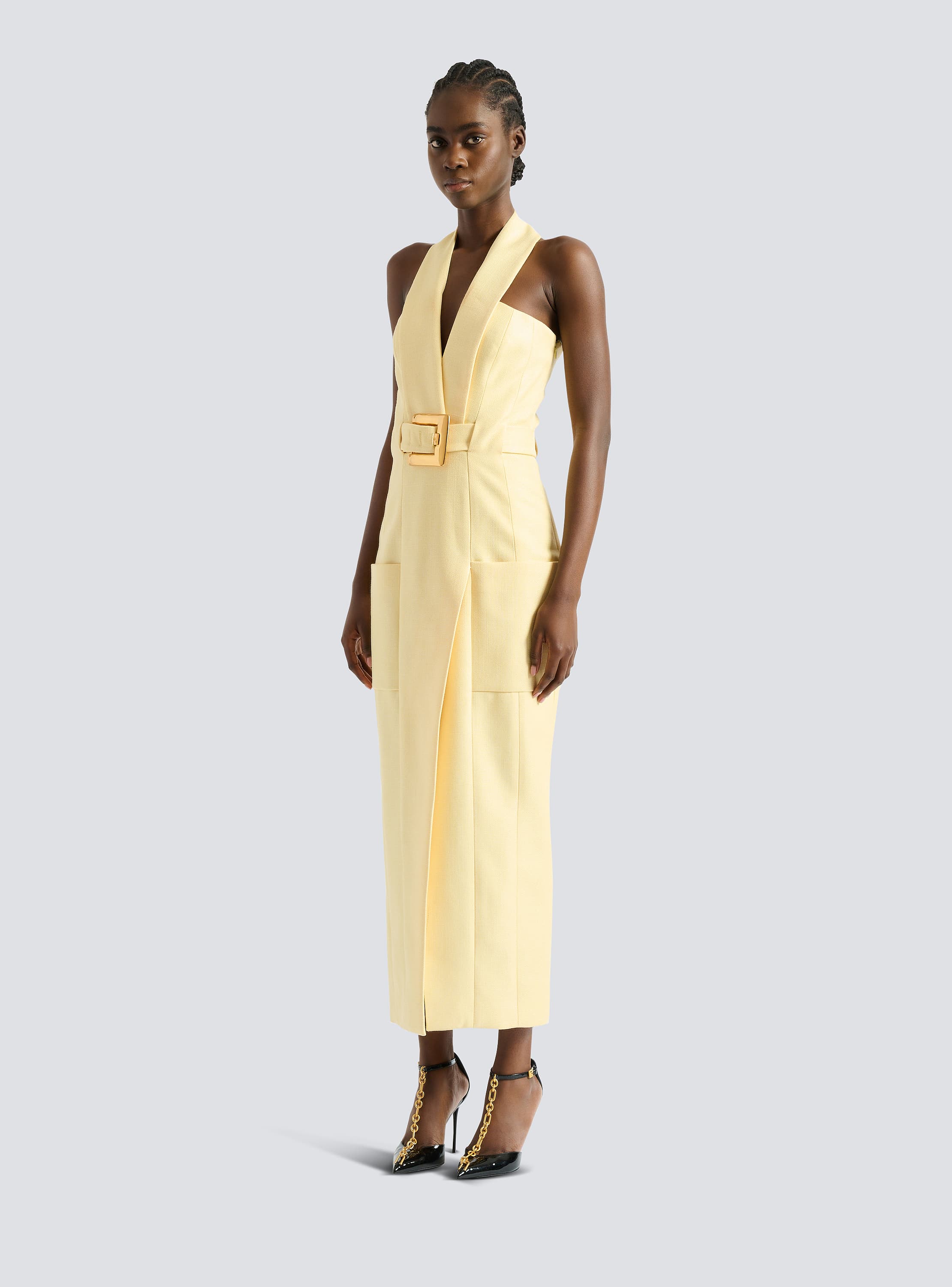 Long dress with belt