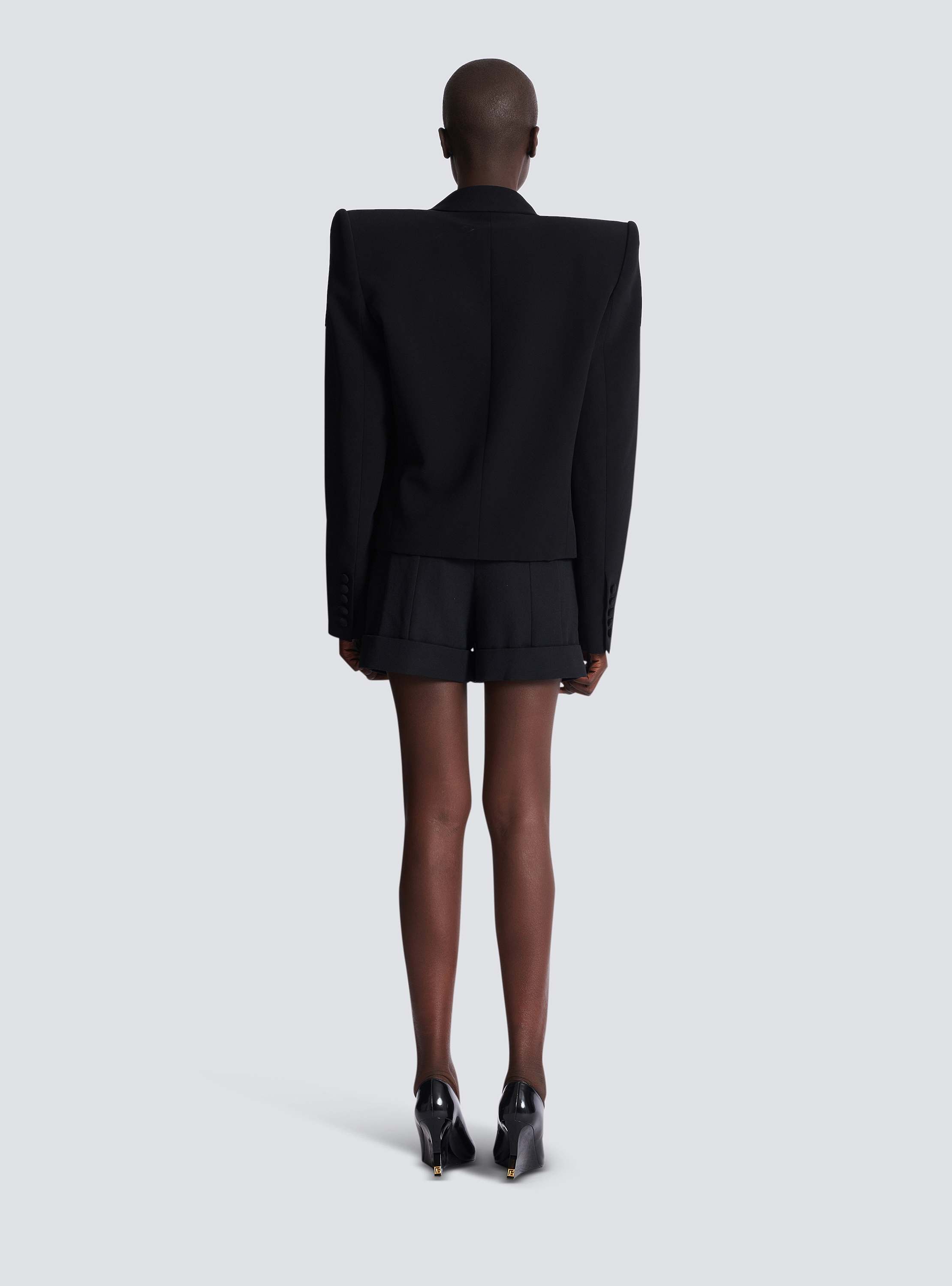 Cropped embroidered jacket