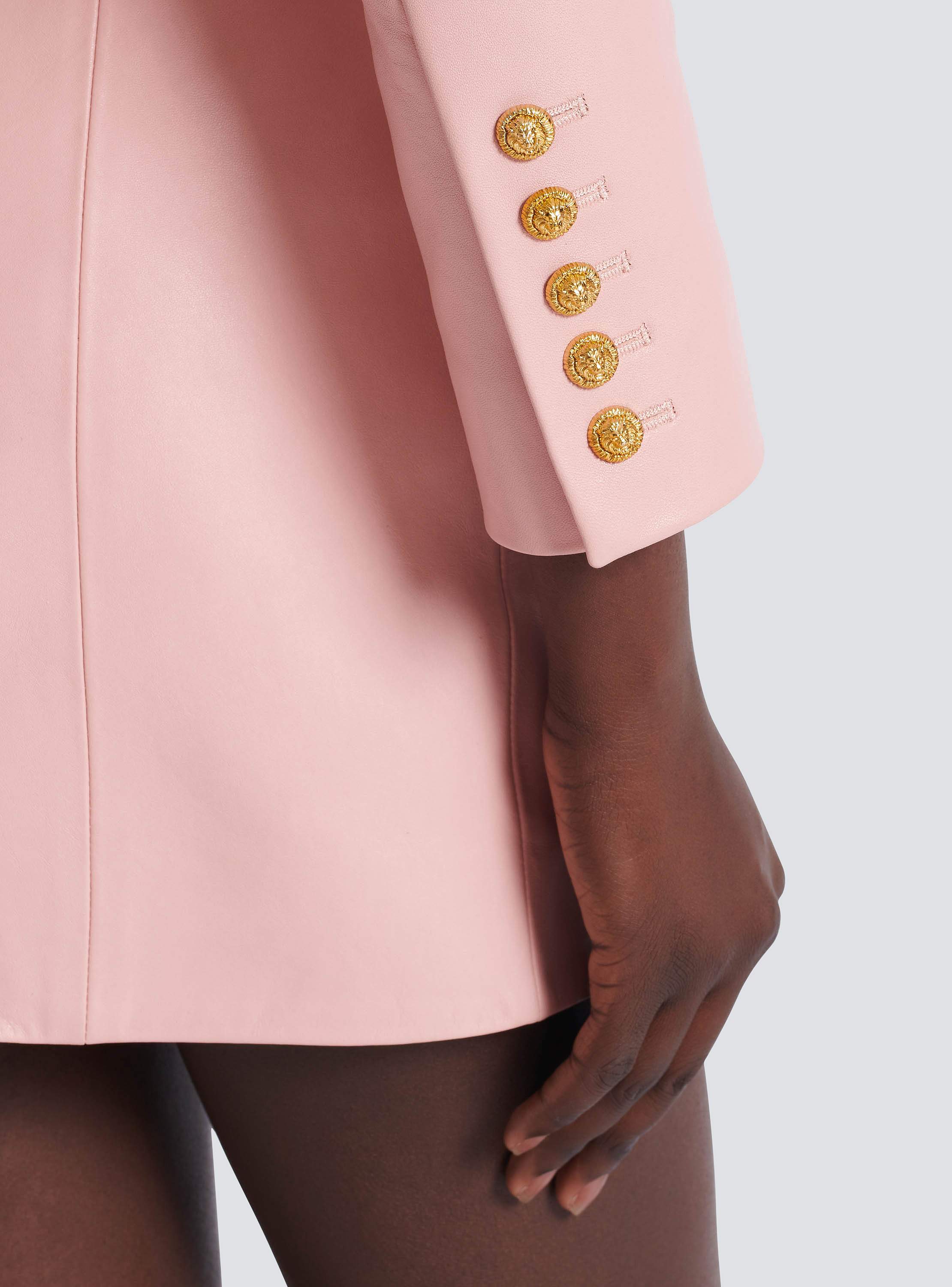 Cropped lambskin jacket