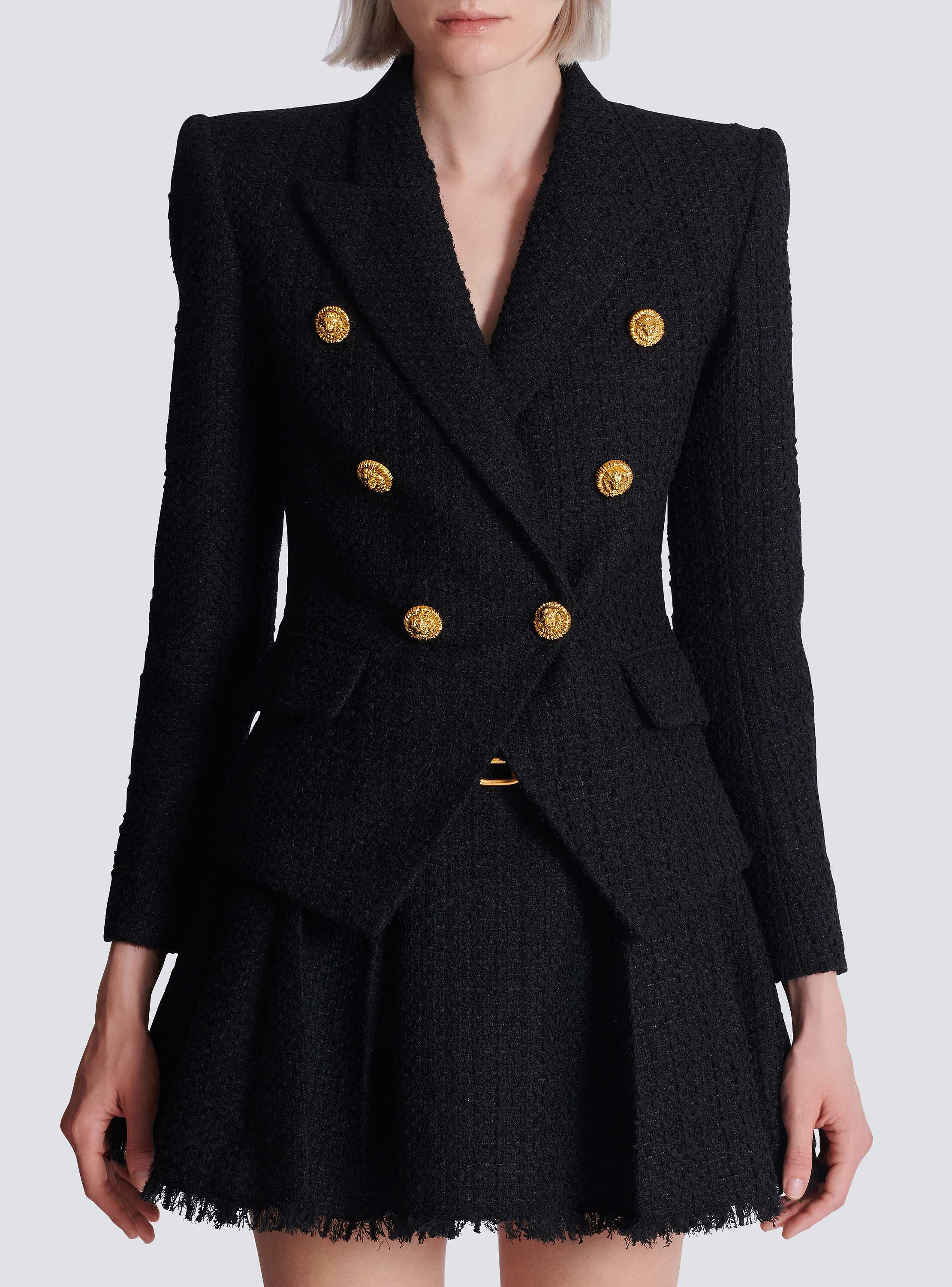 6-button tweed jacket