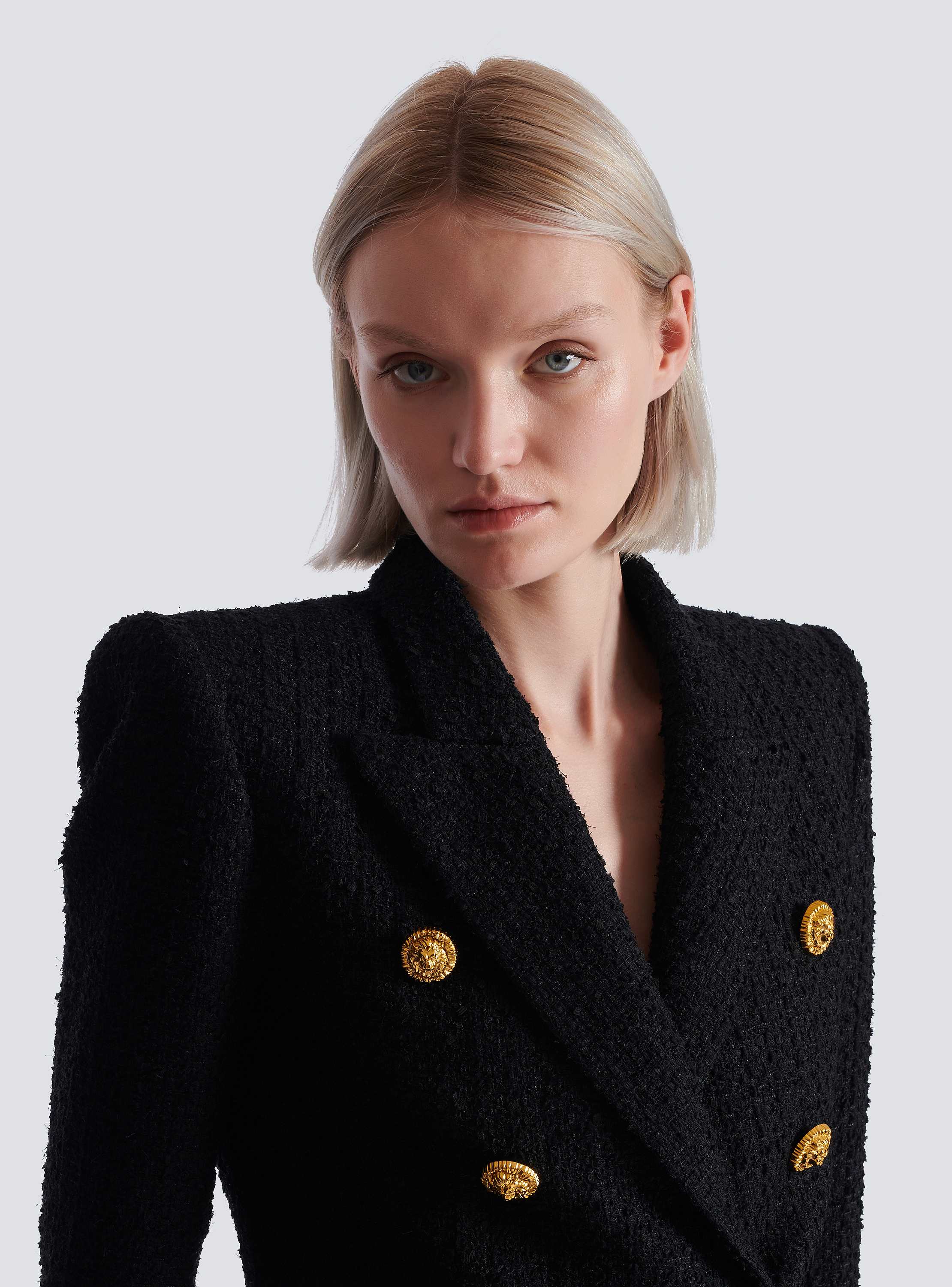 6-button tweed jacket