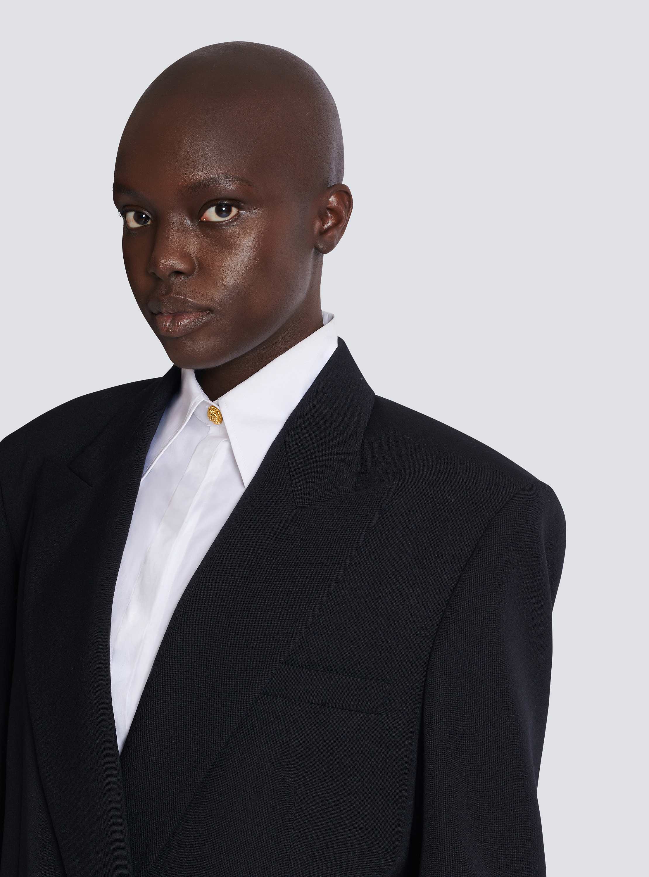 Oversized grain de poudre jacket