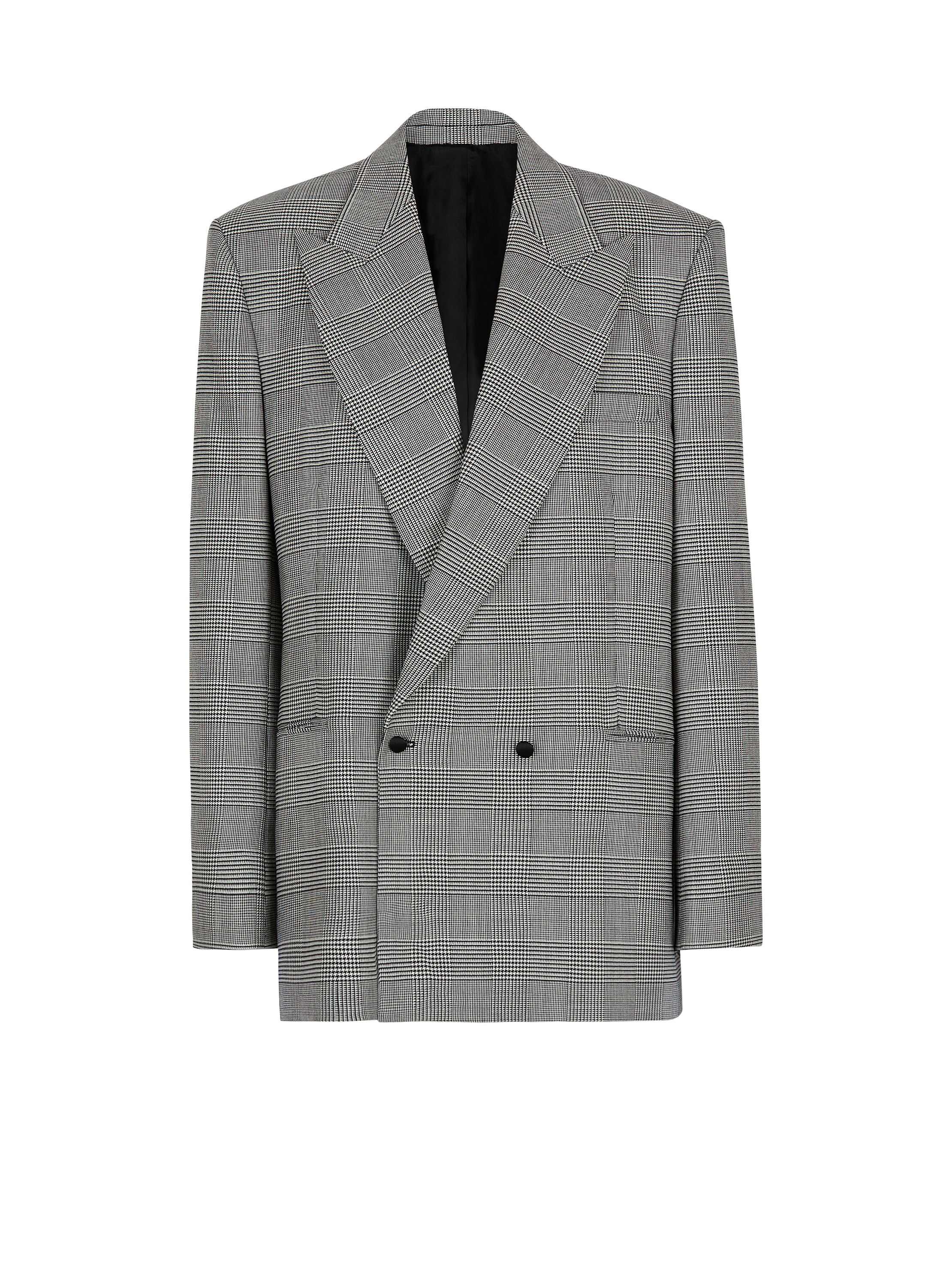 Oversized jacket in Prince of Wales jacquard