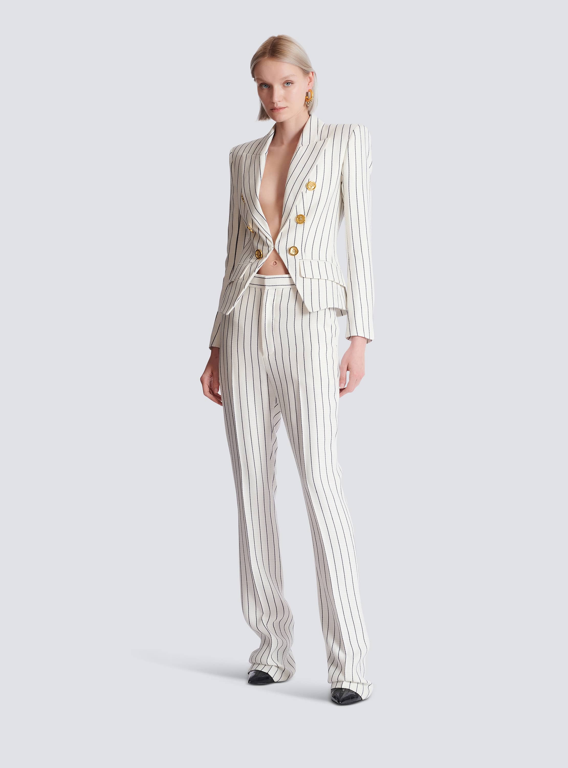 6-button pinstripe jacket