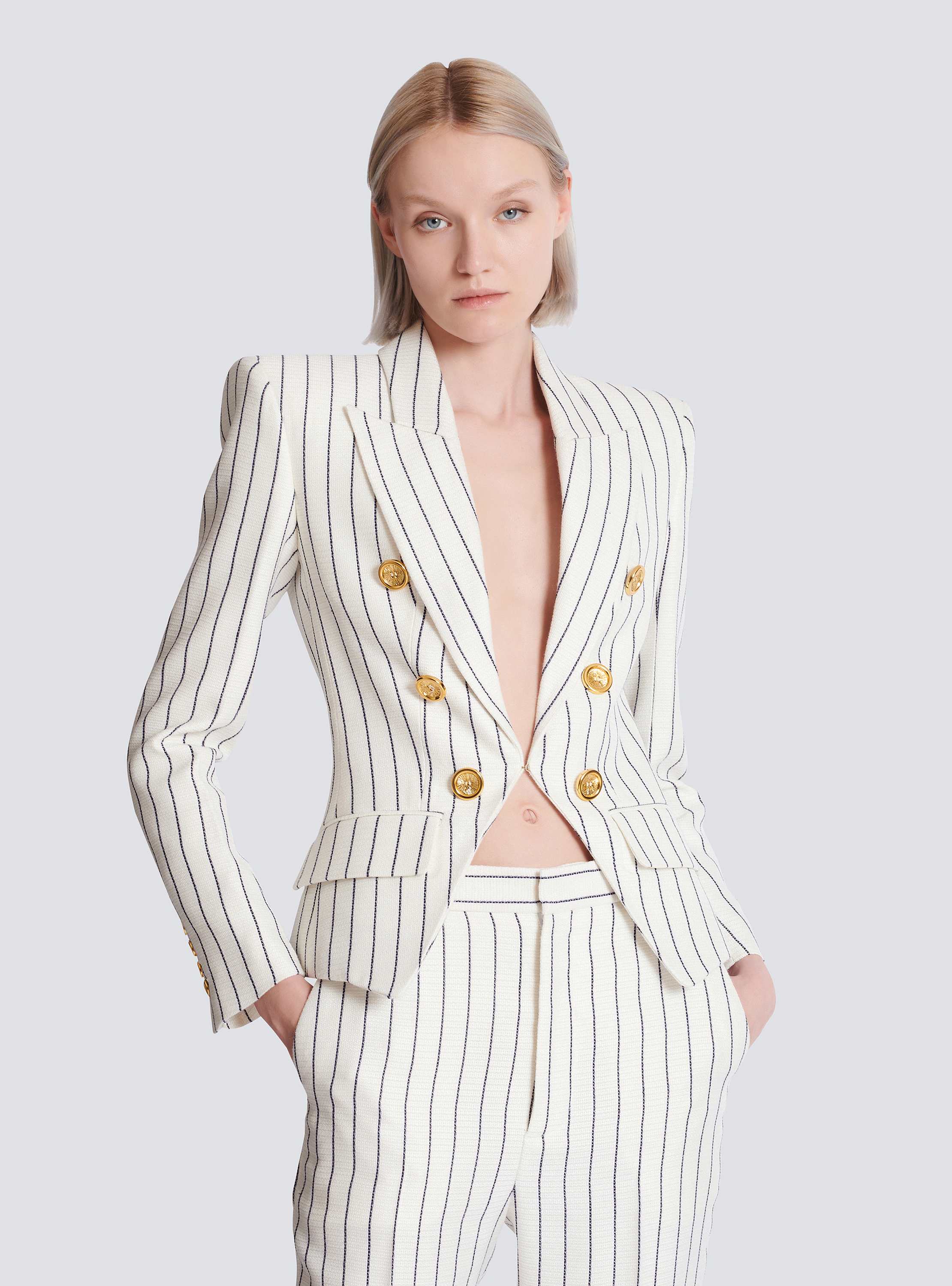 6-button pinstripe jacket