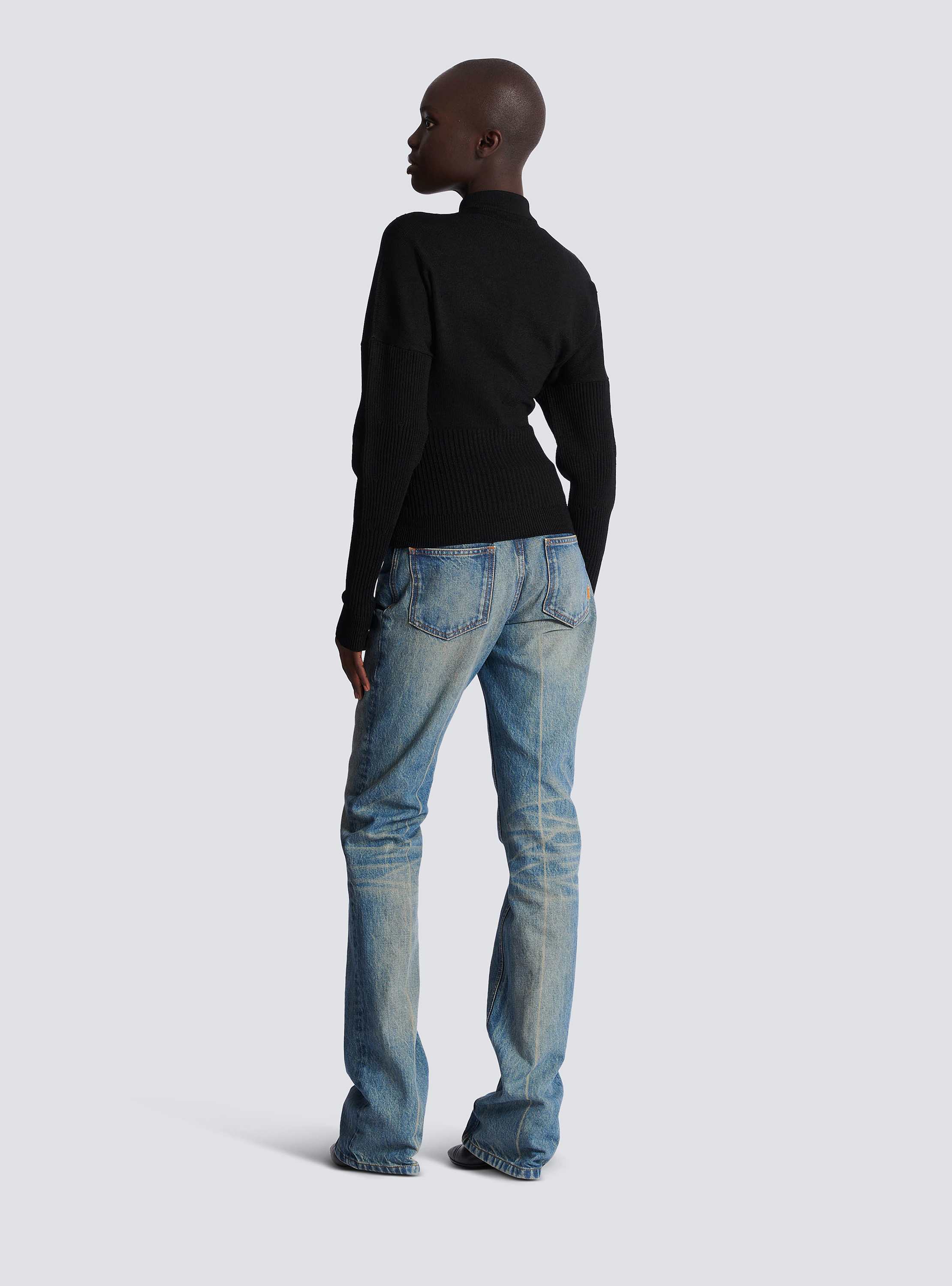 Zipped knit cardigan