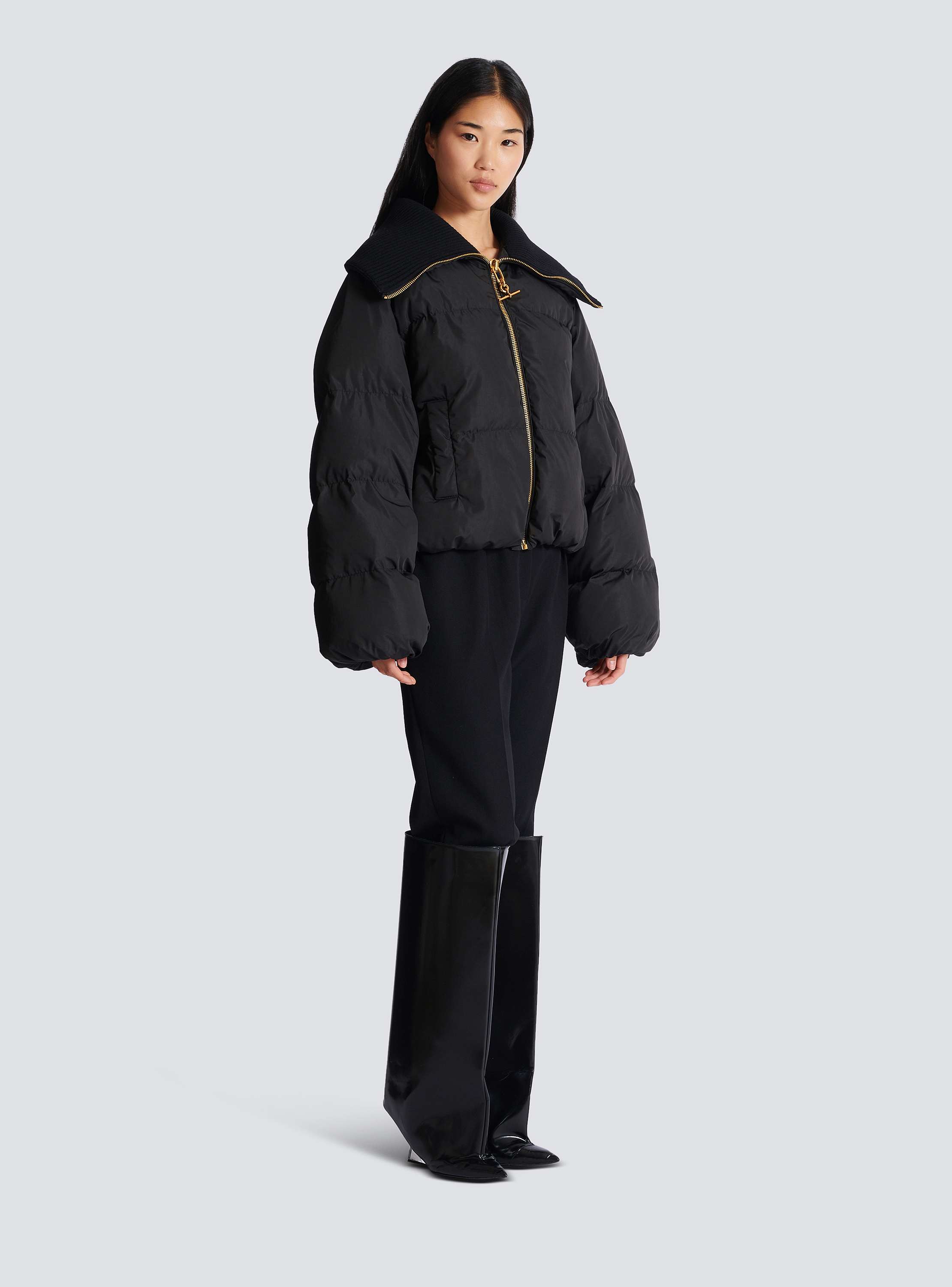 Cropped oversized padded jacket