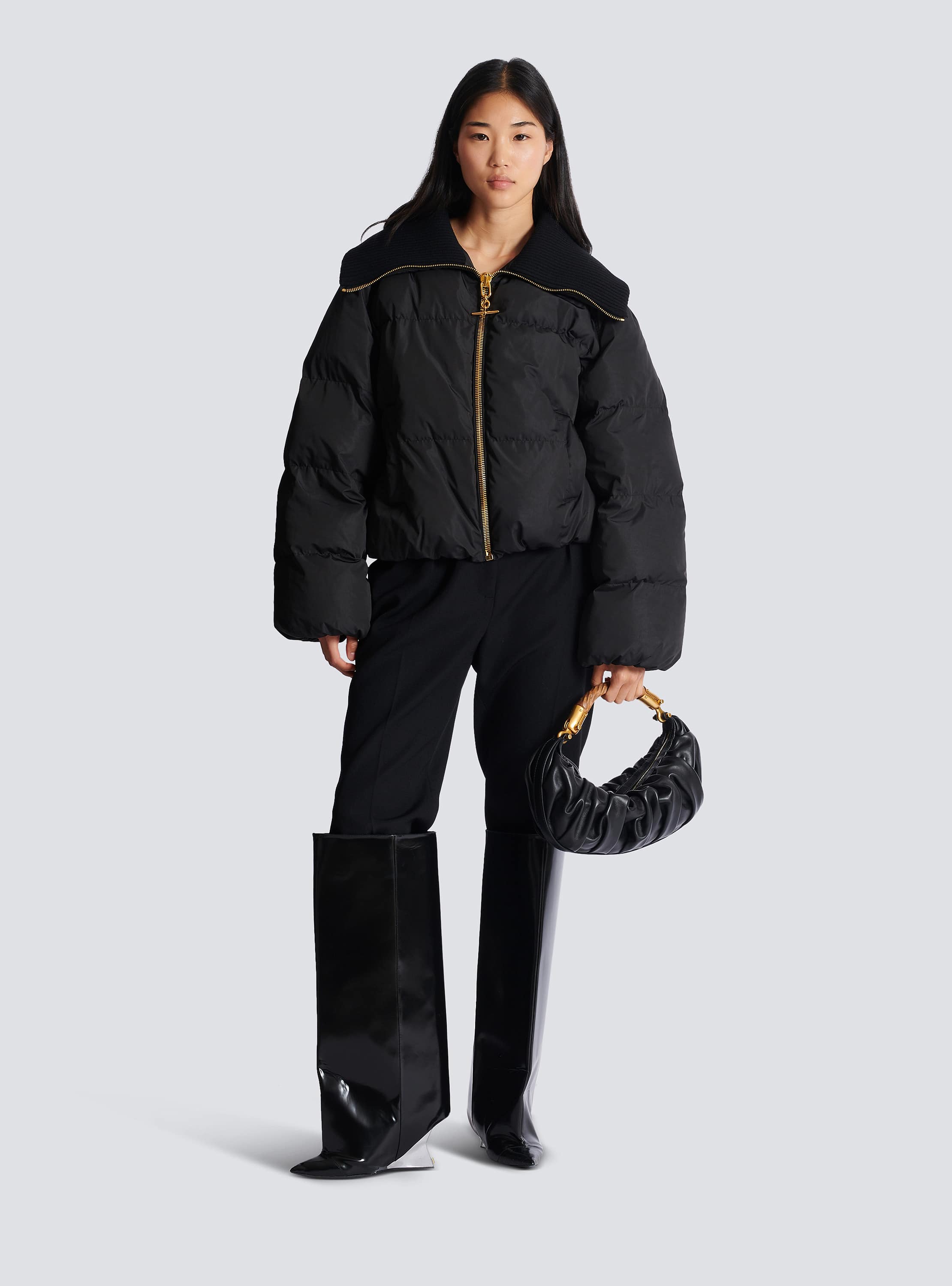 Cropped oversized padded jacket