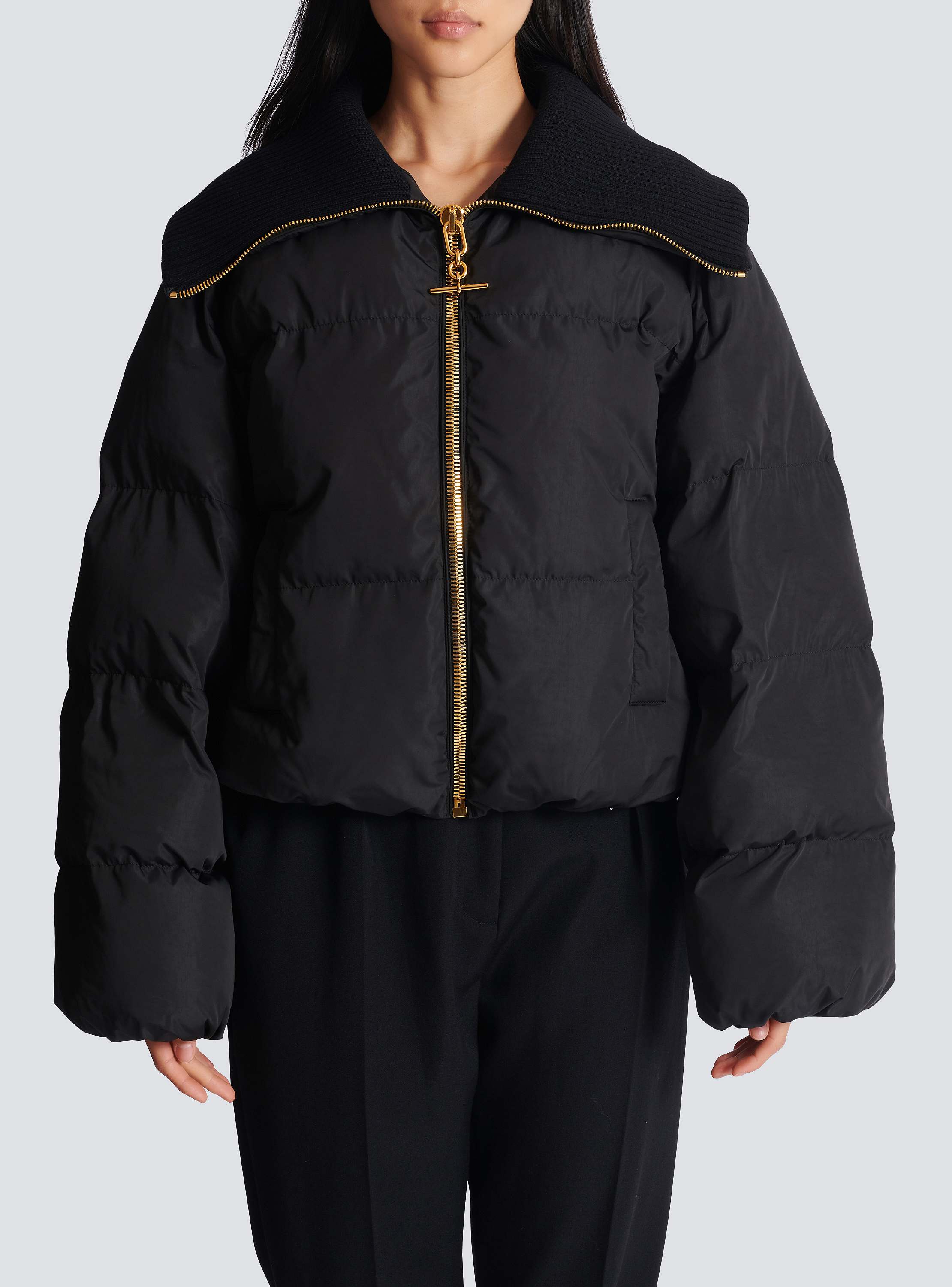 Cropped oversized padded jacket