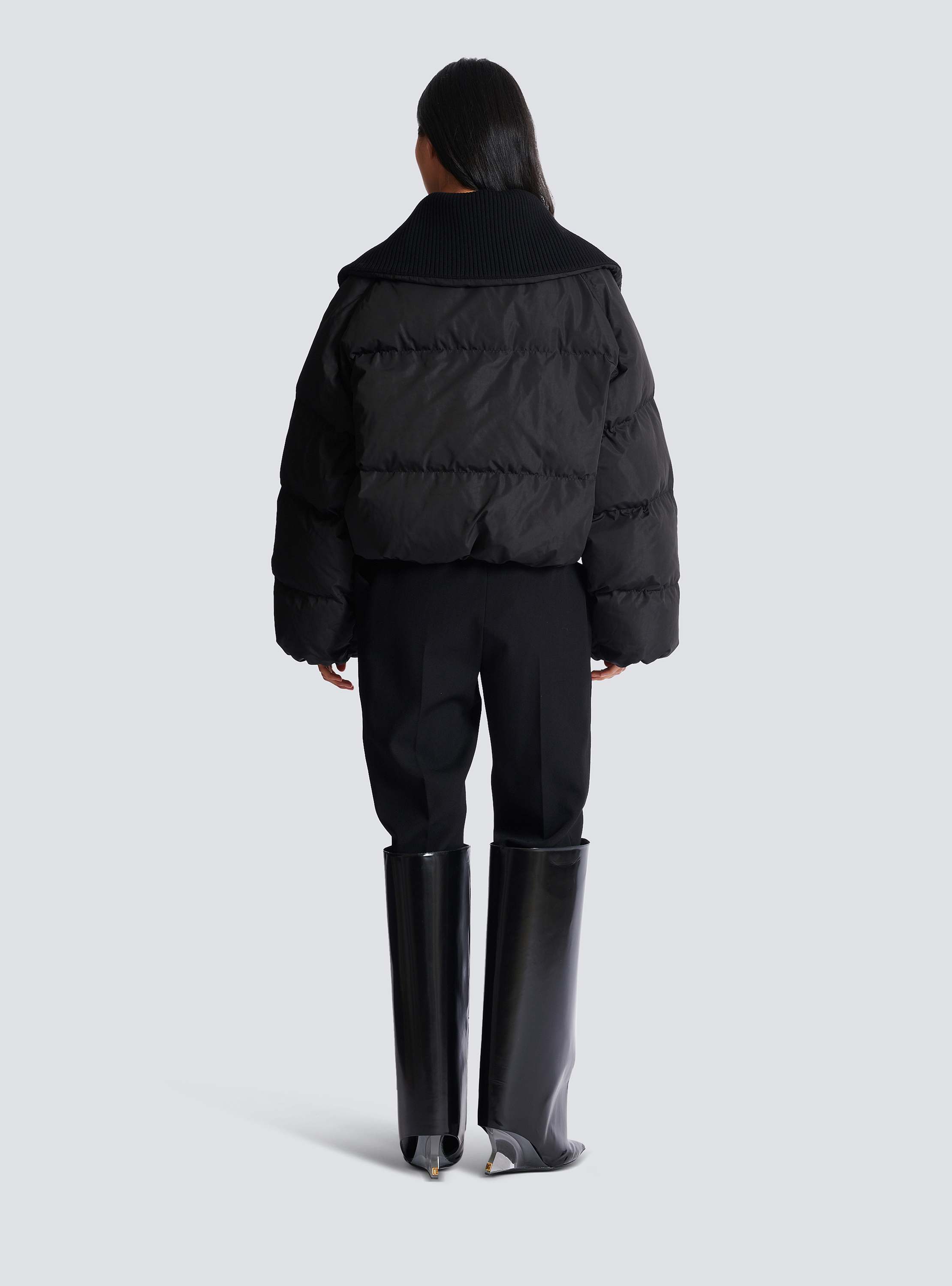 Cropped oversized padded jacket