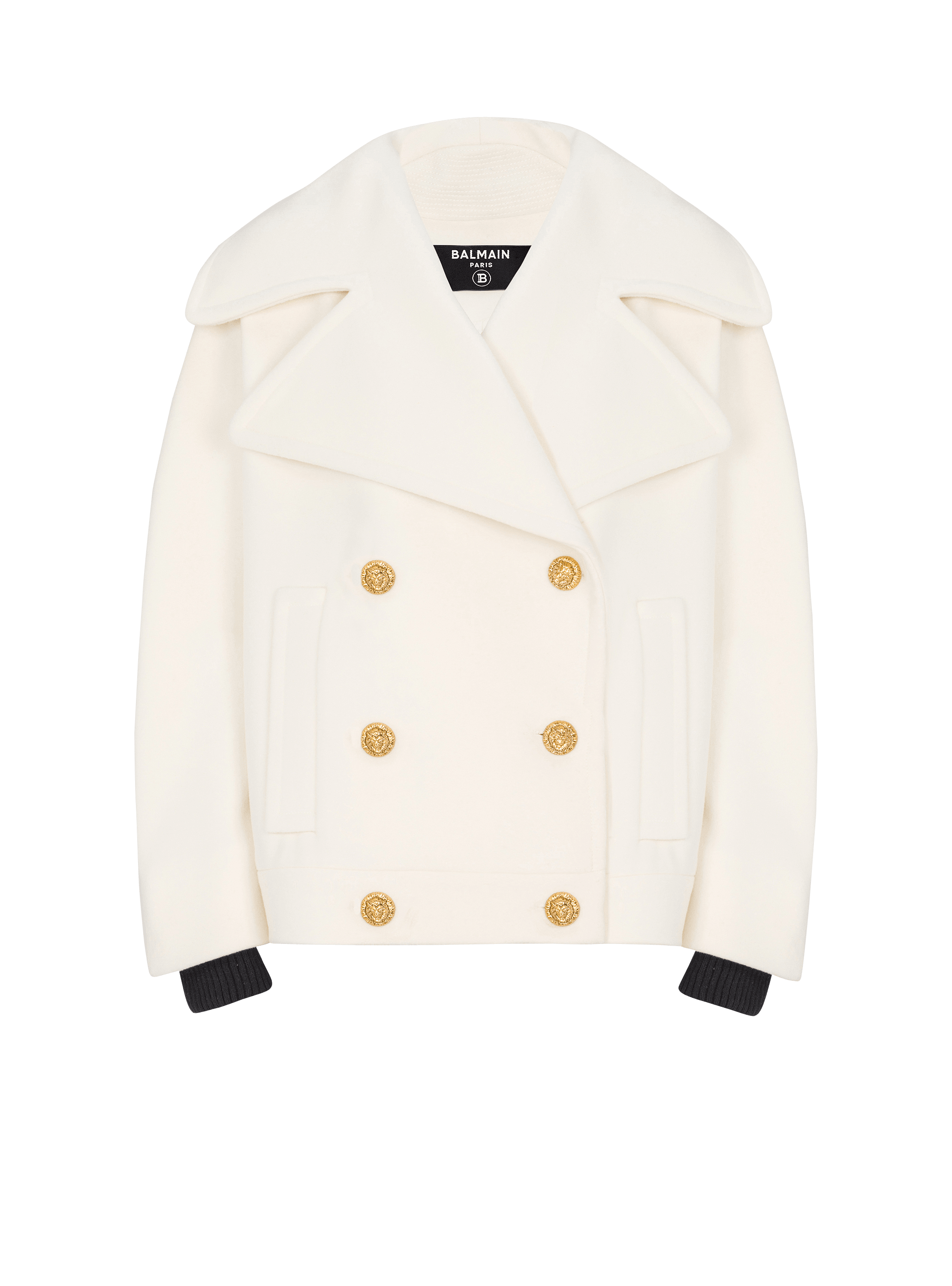 Wool 4-buttons pea coat