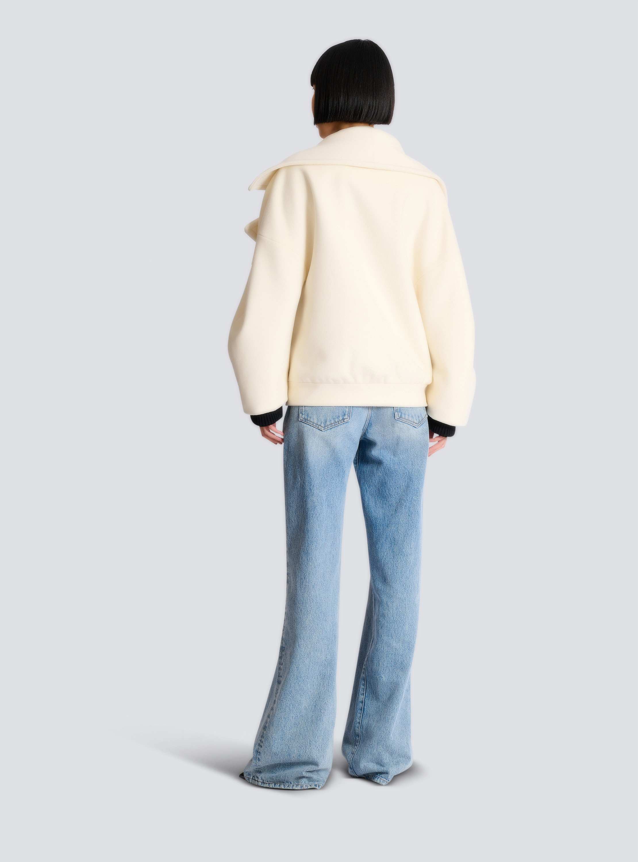 Wool 4-buttons pea coat