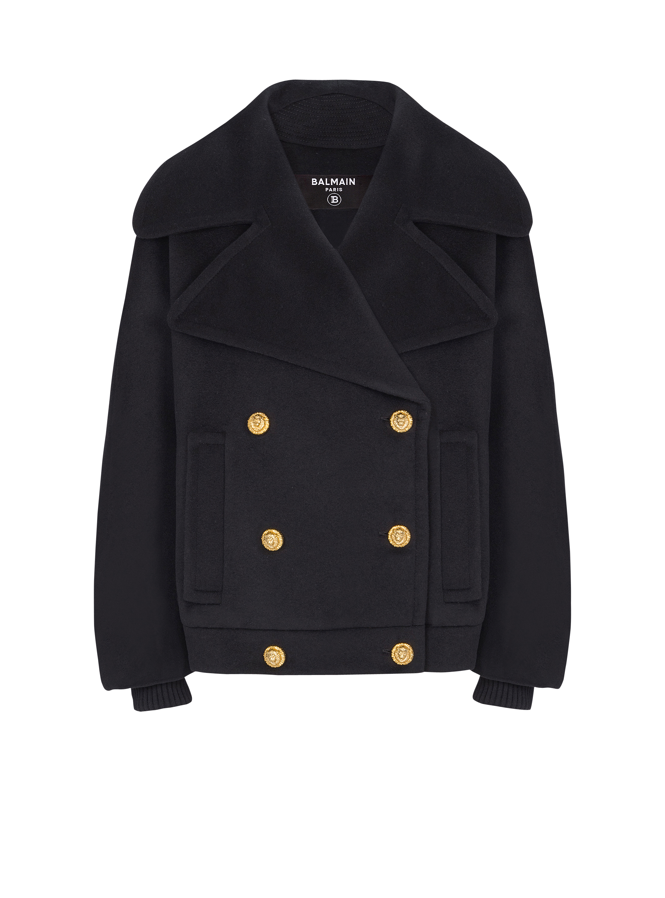 Wool 4-buttons pea coat