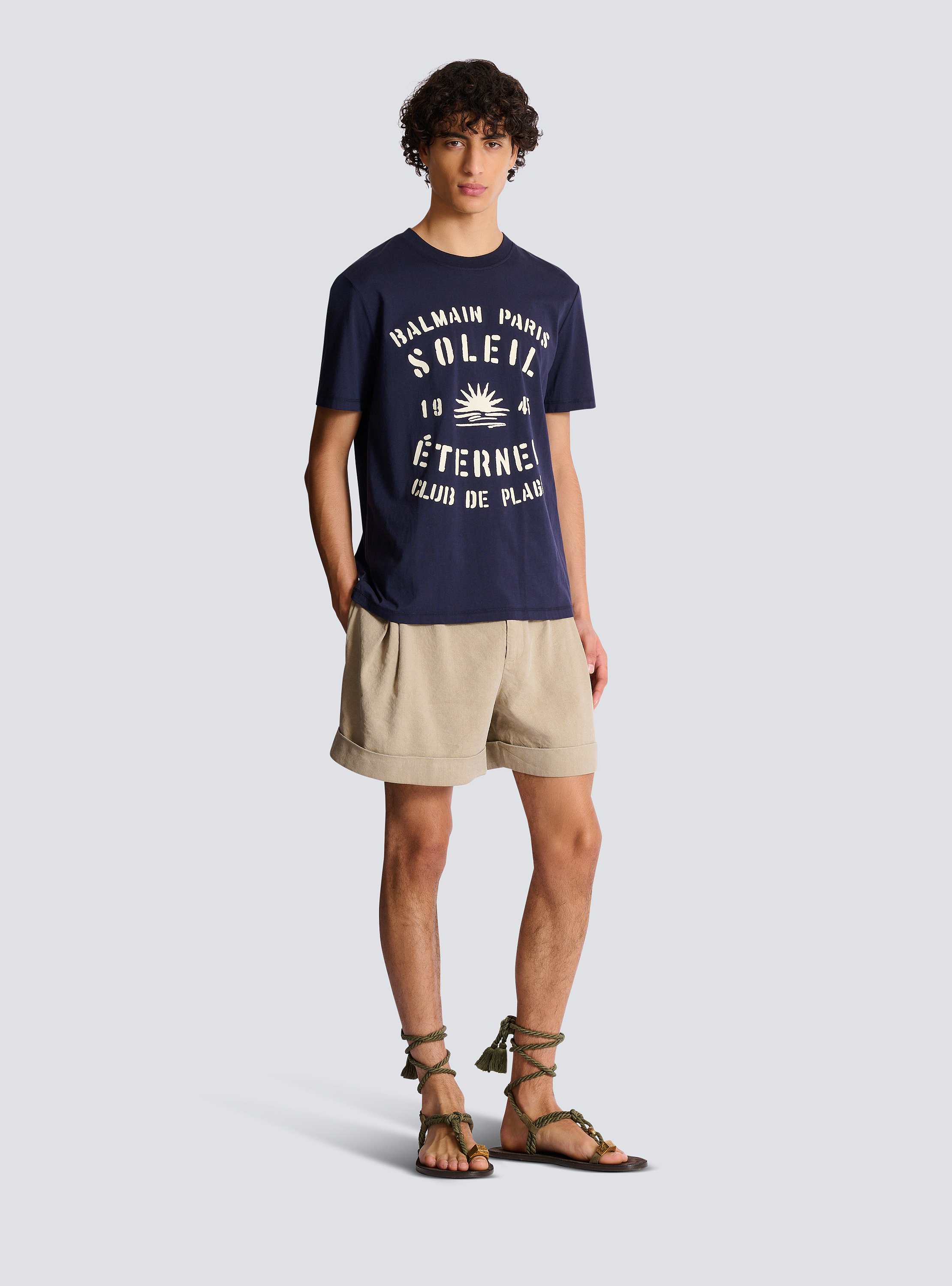 Flocked Balmain Soleil T-shirt