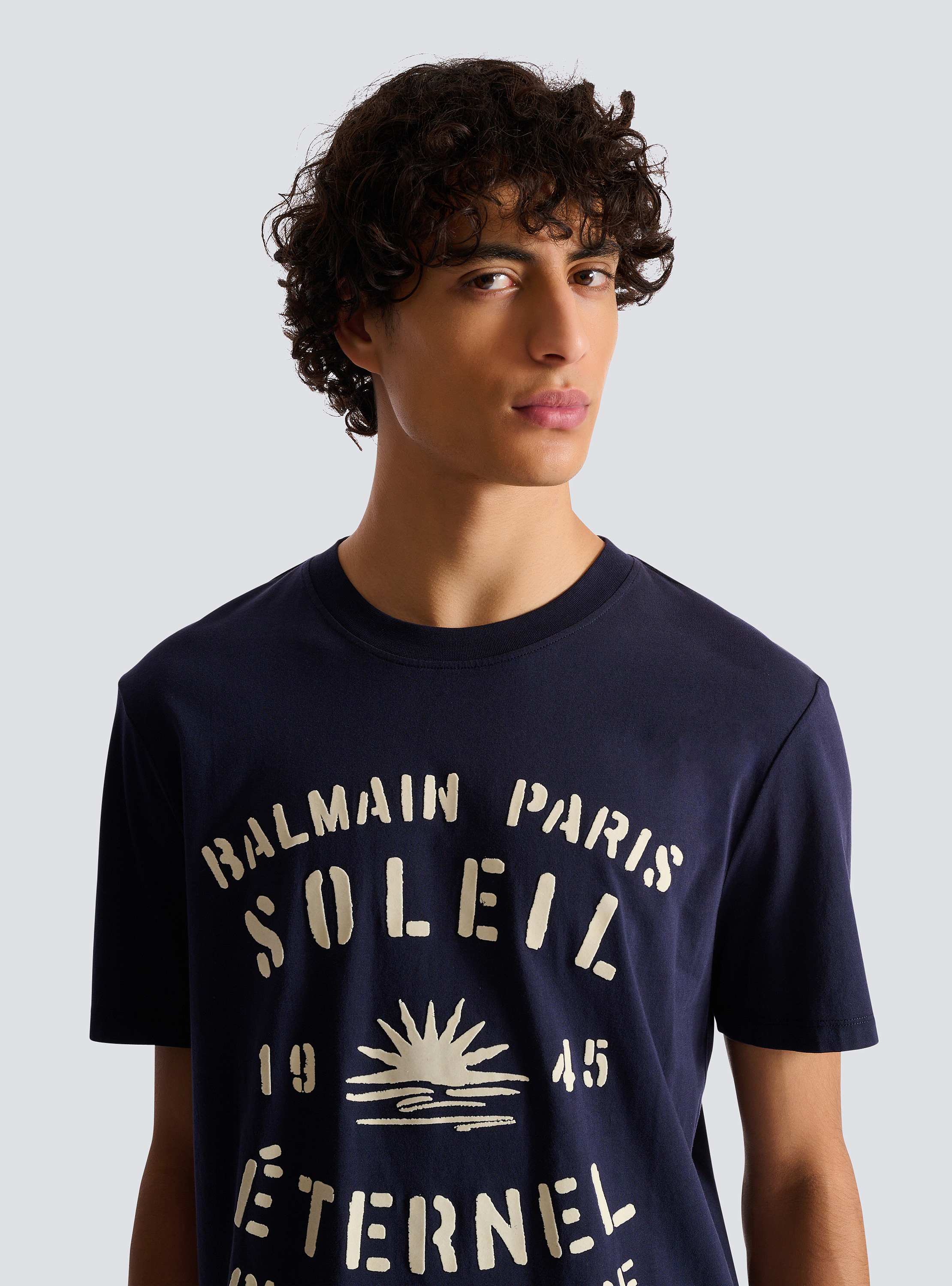 Flocked Balmain Soleil T-shirt