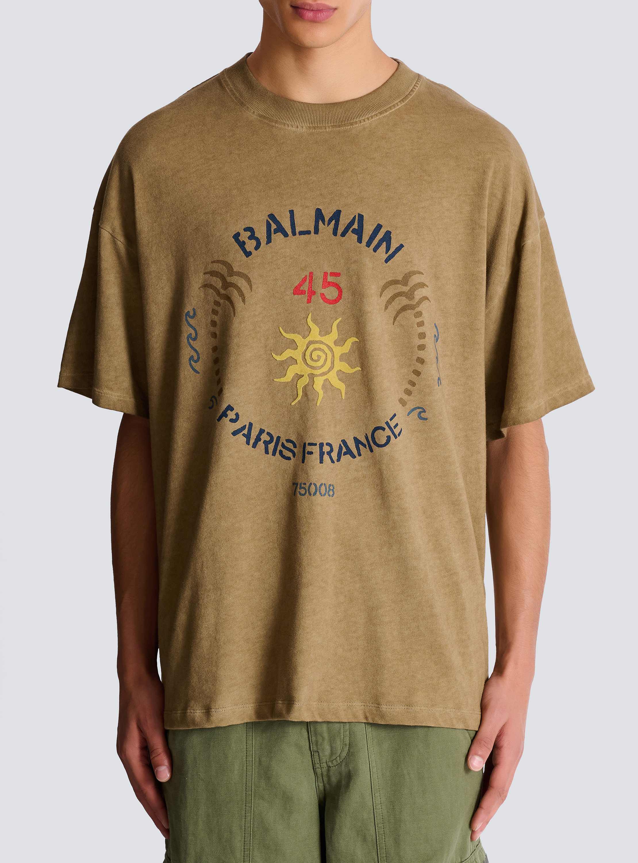 T-shirt with Balmain Club print