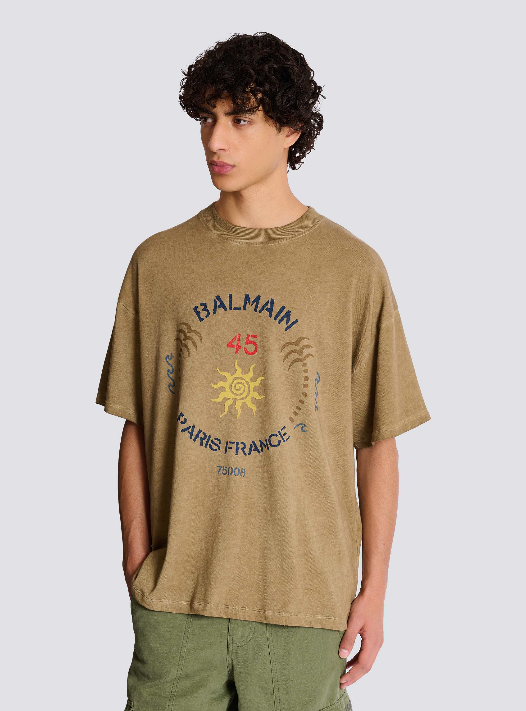 T-shirt with Balmain Club print