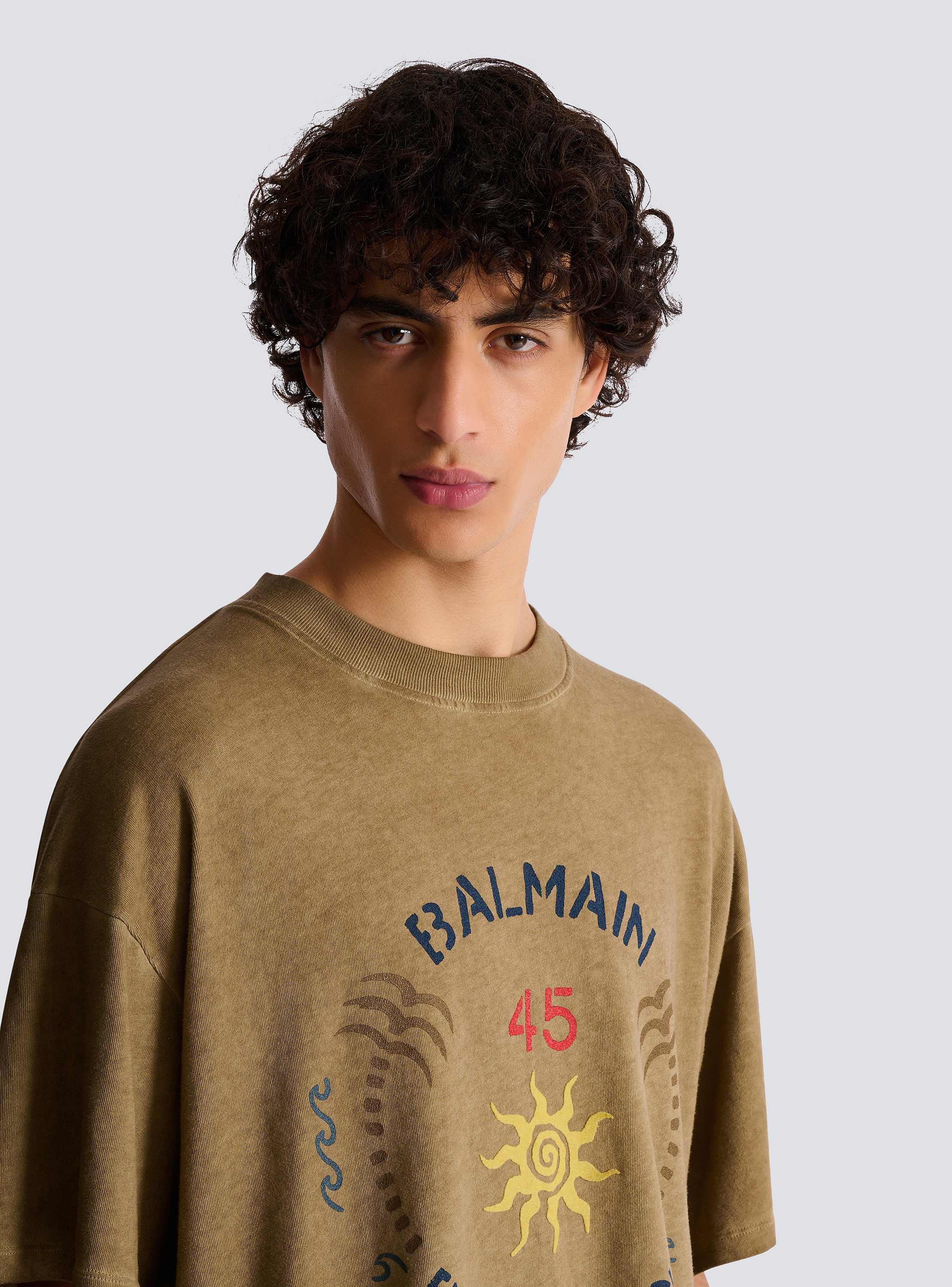 T-shirt with Balmain Club print